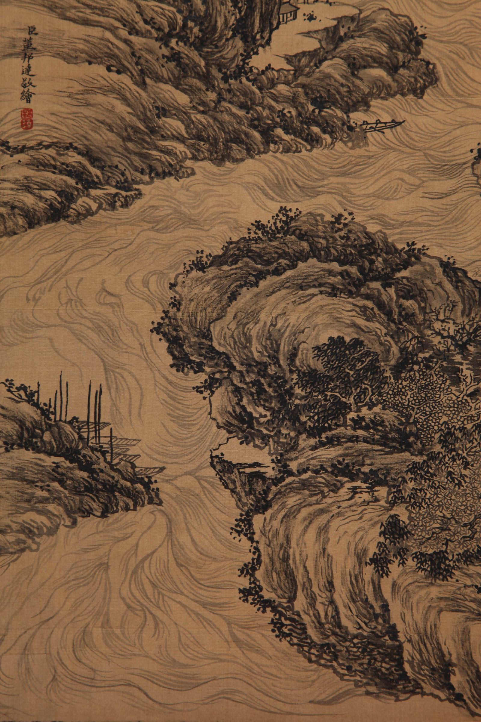 DONG BANGDA (TUNG PANG-TA), ATTRIBUTED TO, LANDSCAPE, HANGING SCROLL - 10
