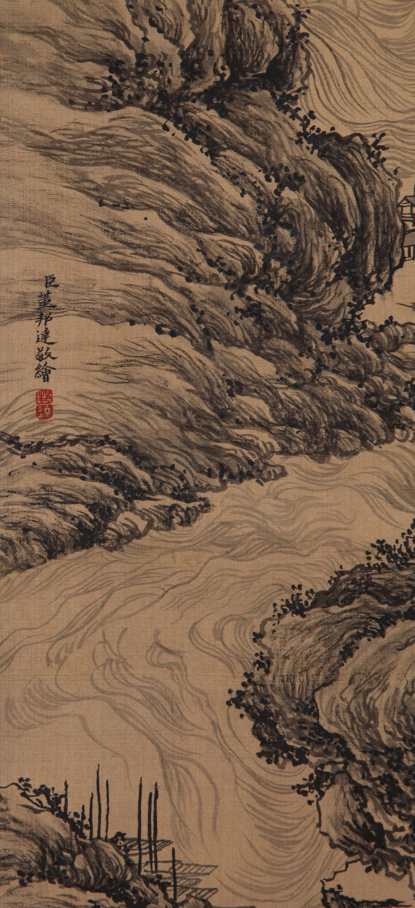 DONG BANGDA (TUNG PANG-TA), ATTRIBUTED TO, LANDSCAPE, HANGING SCROLL - 12