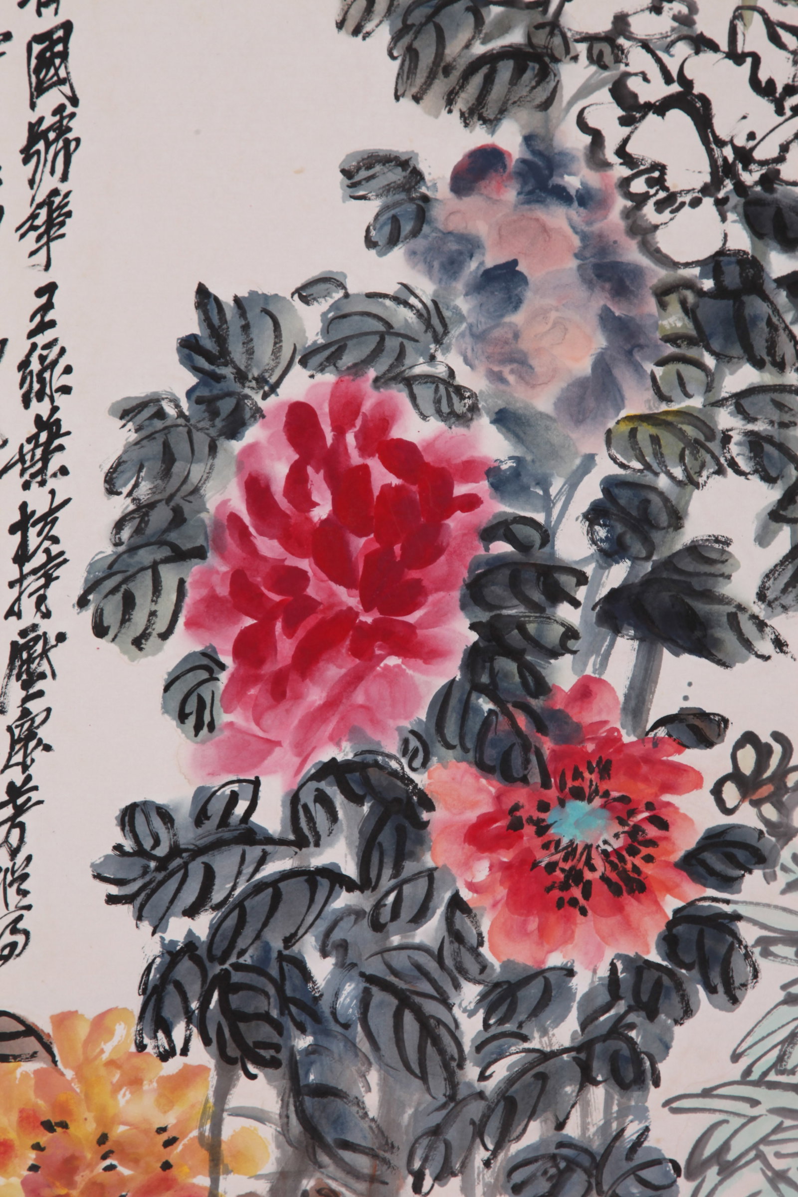 WU CHANGSHUO, ATTRIBUTED TO, FLOWERS, HANGING SCROLL - 5