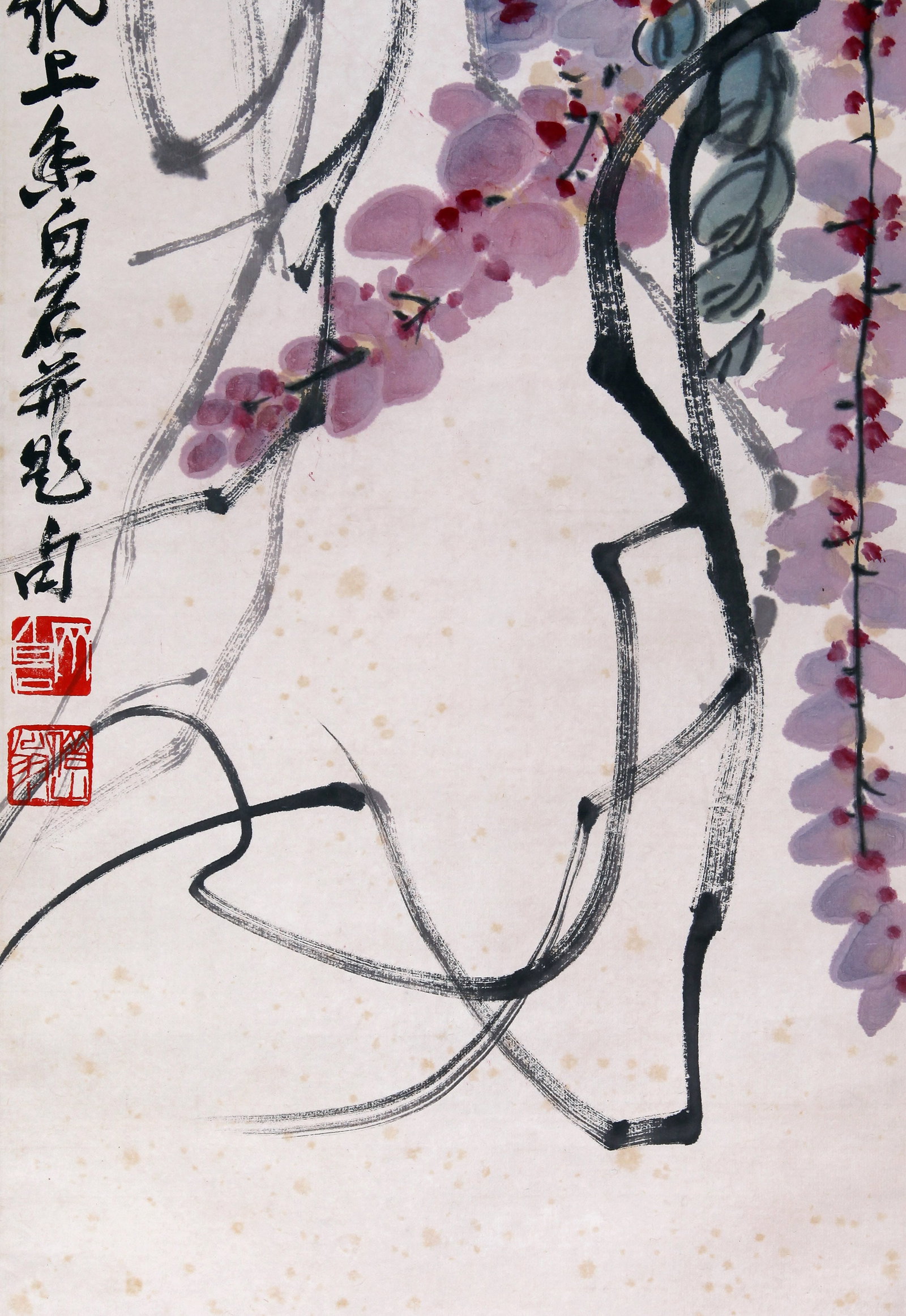 QI BAISHI (CHI PAI-SHIH), ATTRIBUTED TO, WISTERIA, HANGING SCROLL - 6