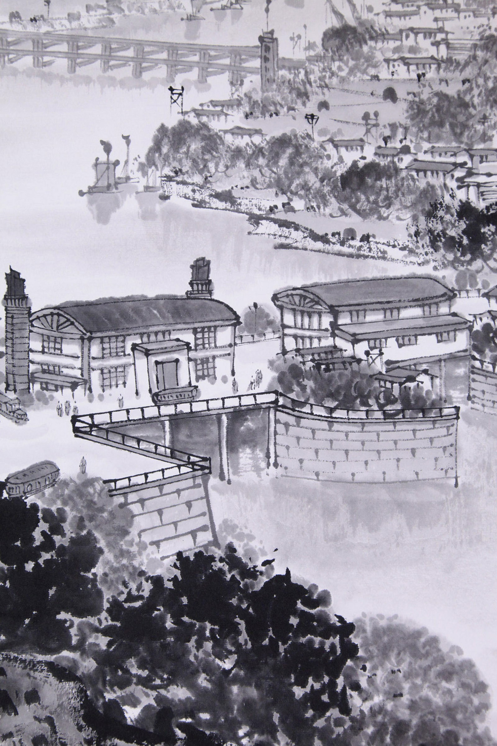 SONG WENZHI (SUNG WEN-CHIH), ATTRIBUTED TO, MAGNIFICENT SCENERY OF LAKE ZHAOBO, HANGING SCROLL - 3