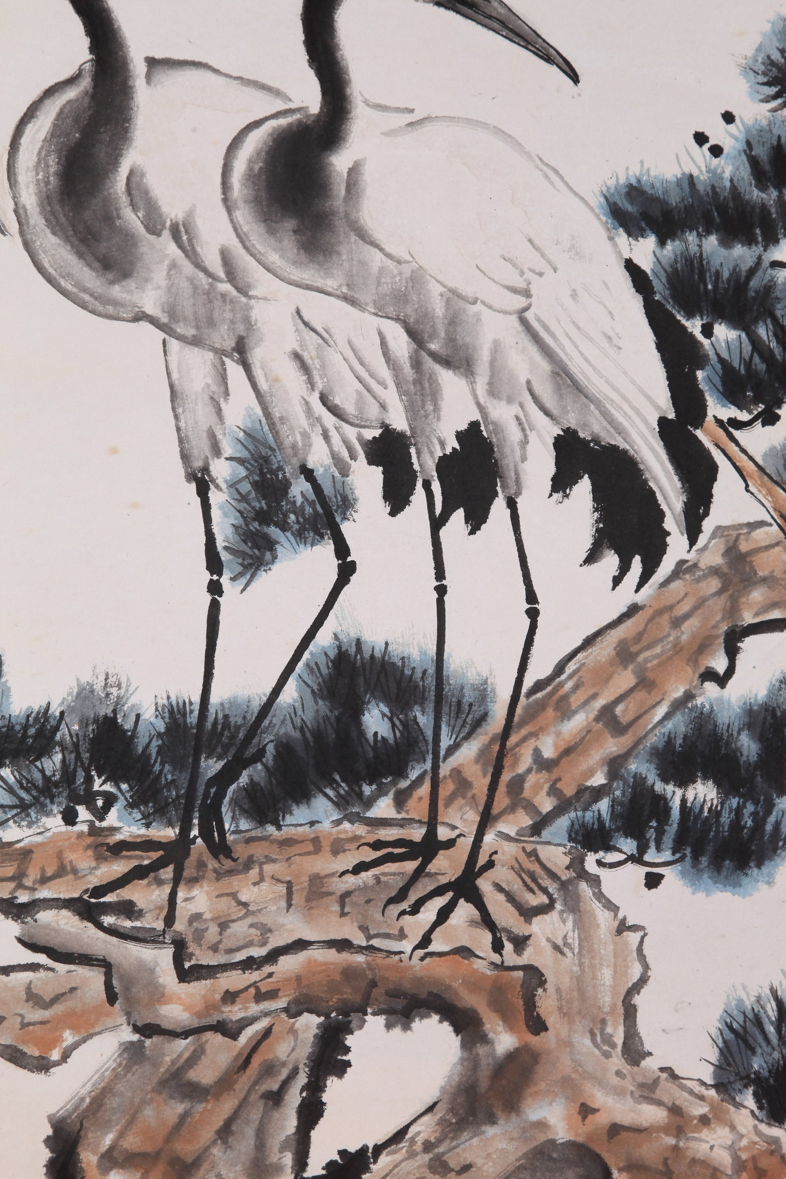XU BEIHONG (HSU PEI-HUNG), ATTRIBUTED TO, TWO CRANES, HANGING SCROLL - 5