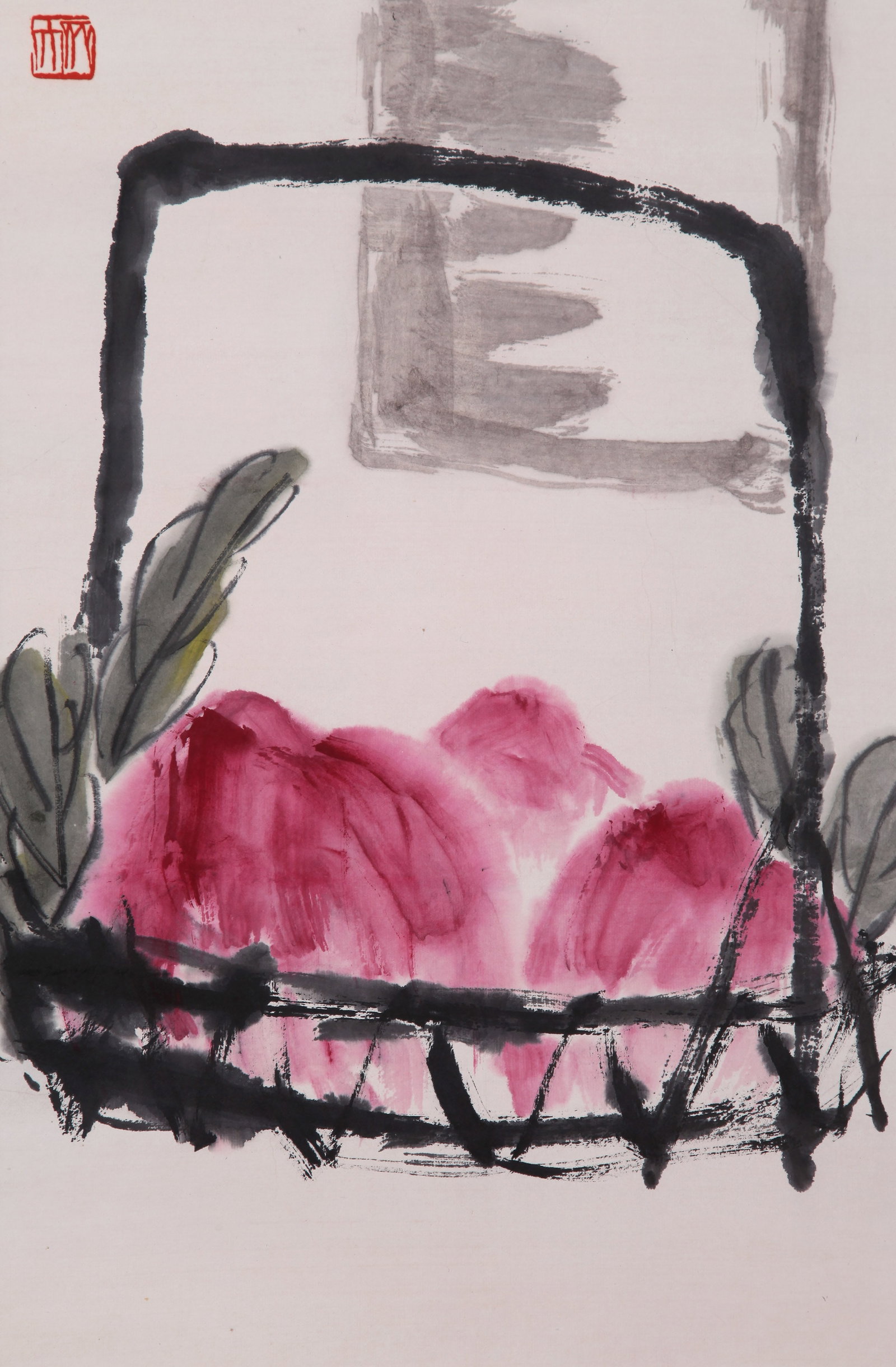 QI BAISHI (CHI PAI-SHIH), ATTRIBUTED TO, LONGEVITY WINE, HANGING SCROLL - 3