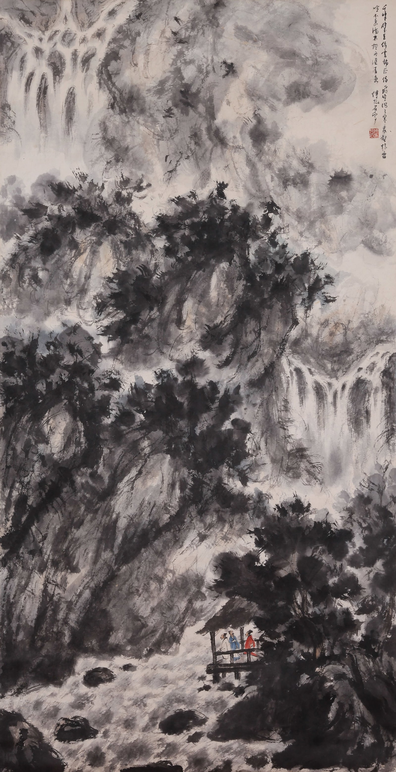 FU BAOSHI (FU PAO-SHIH), ATTRIBUTED TO, WATERFALL, HANGING SCROLL - 2