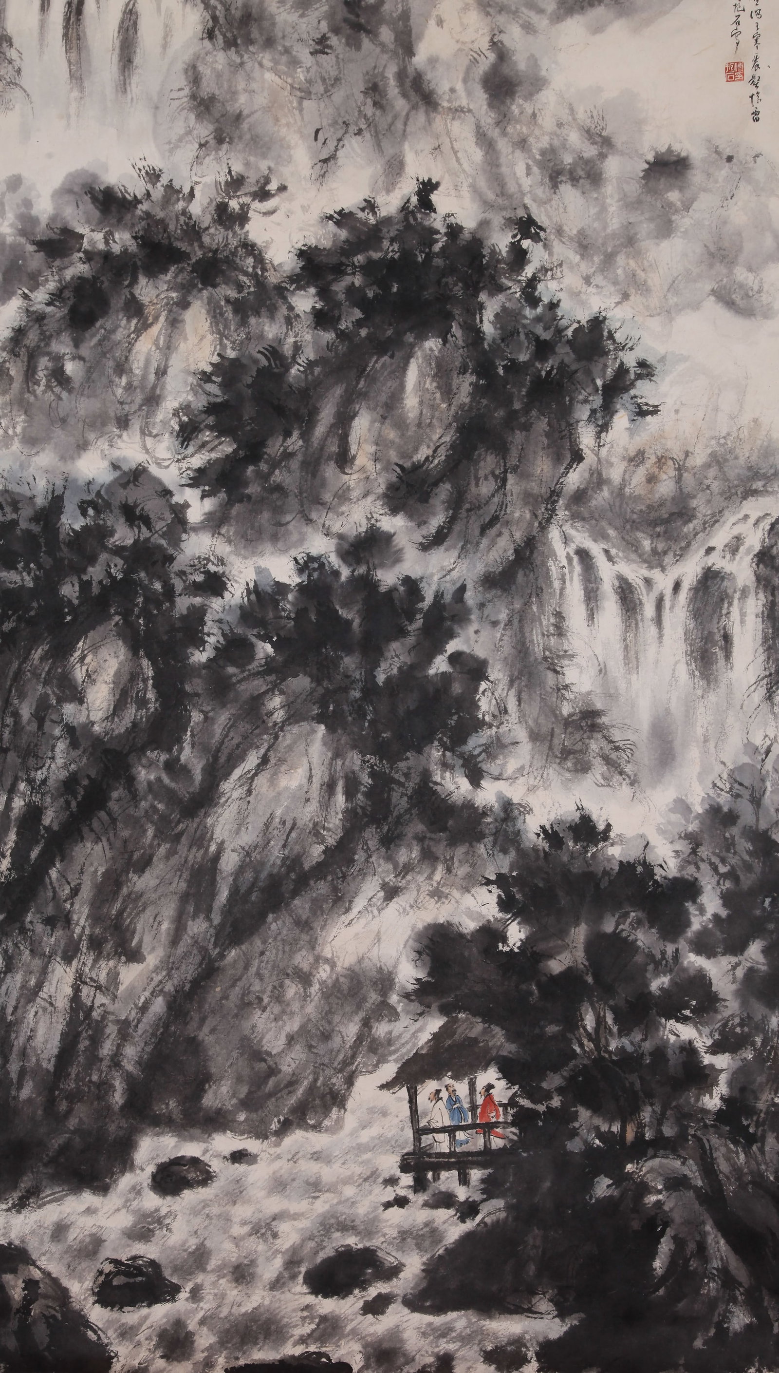 FU BAOSHI (FU PAO-SHIH), ATTRIBUTED TO, WATERFALL, HANGING SCROLL - 3