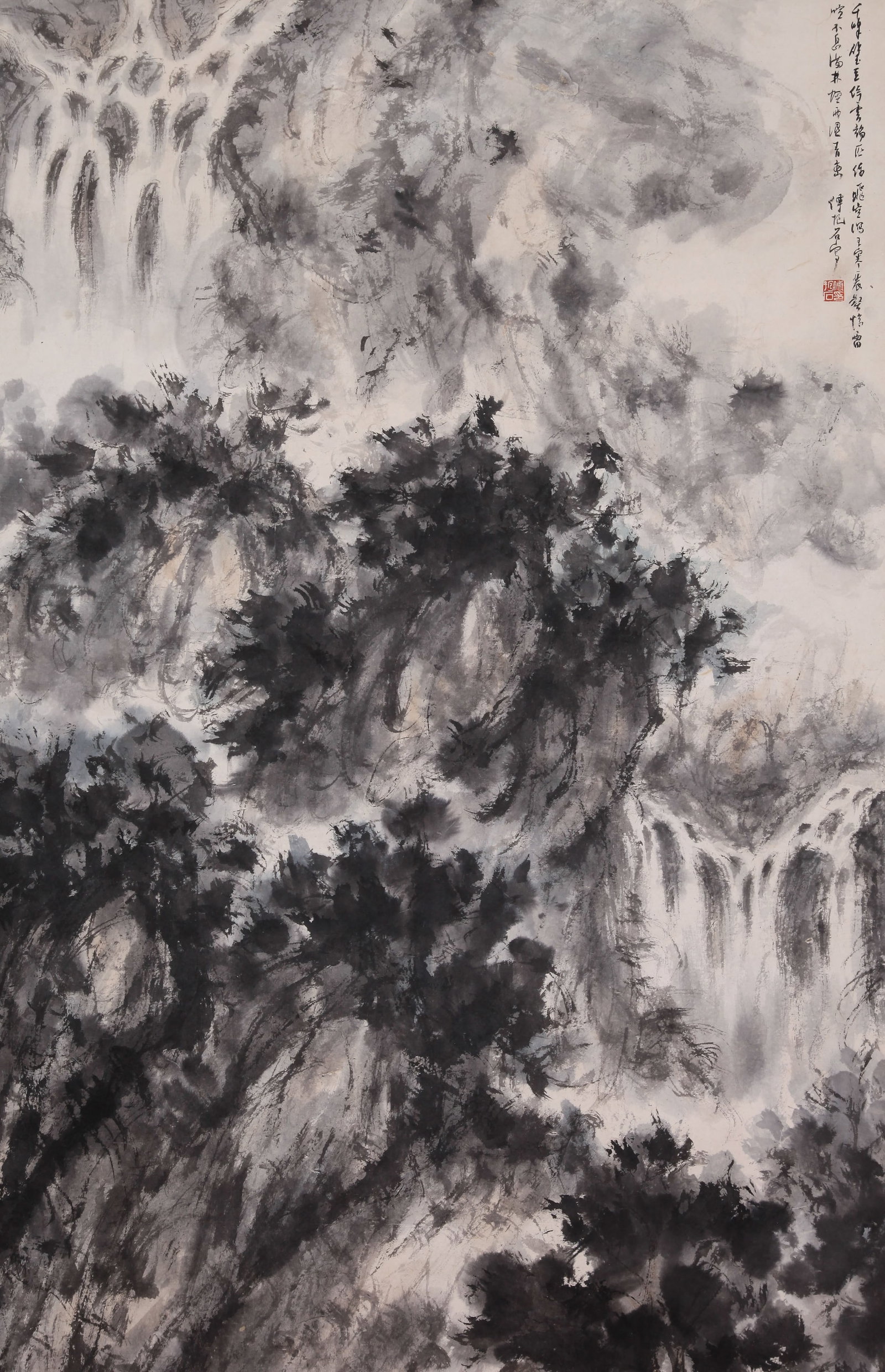 FU BAOSHI (FU PAO-SHIH), ATTRIBUTED TO, WATERFALL, HANGING SCROLL - 4