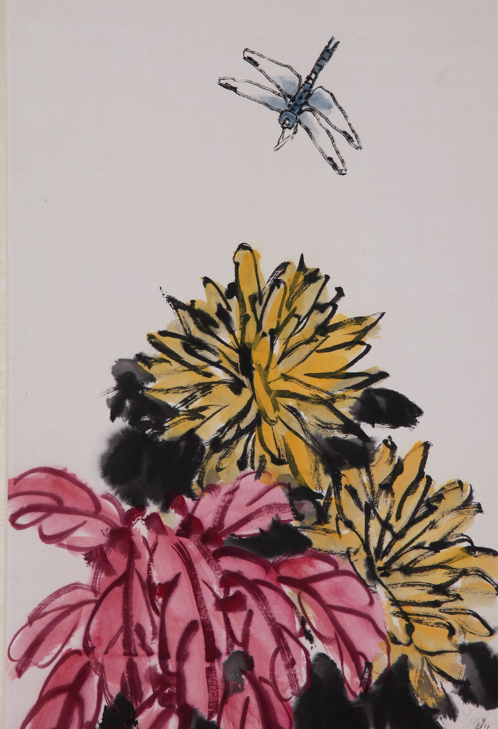 QI BAISHI (CHI PAI-SHIH), ATTRIBUTED TO, AUTUMN FLOWERS, HANGING SCROLL - 4