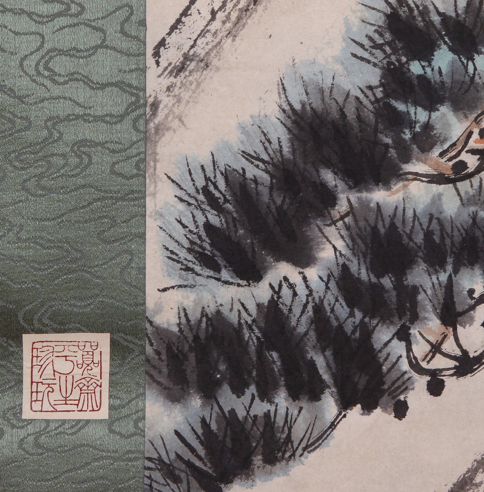 XU BEIHONG (HSU PEI-HUNG), ATTRIBUTED TO, EAGLE AND ROCK, HANGING SCROLL - 10