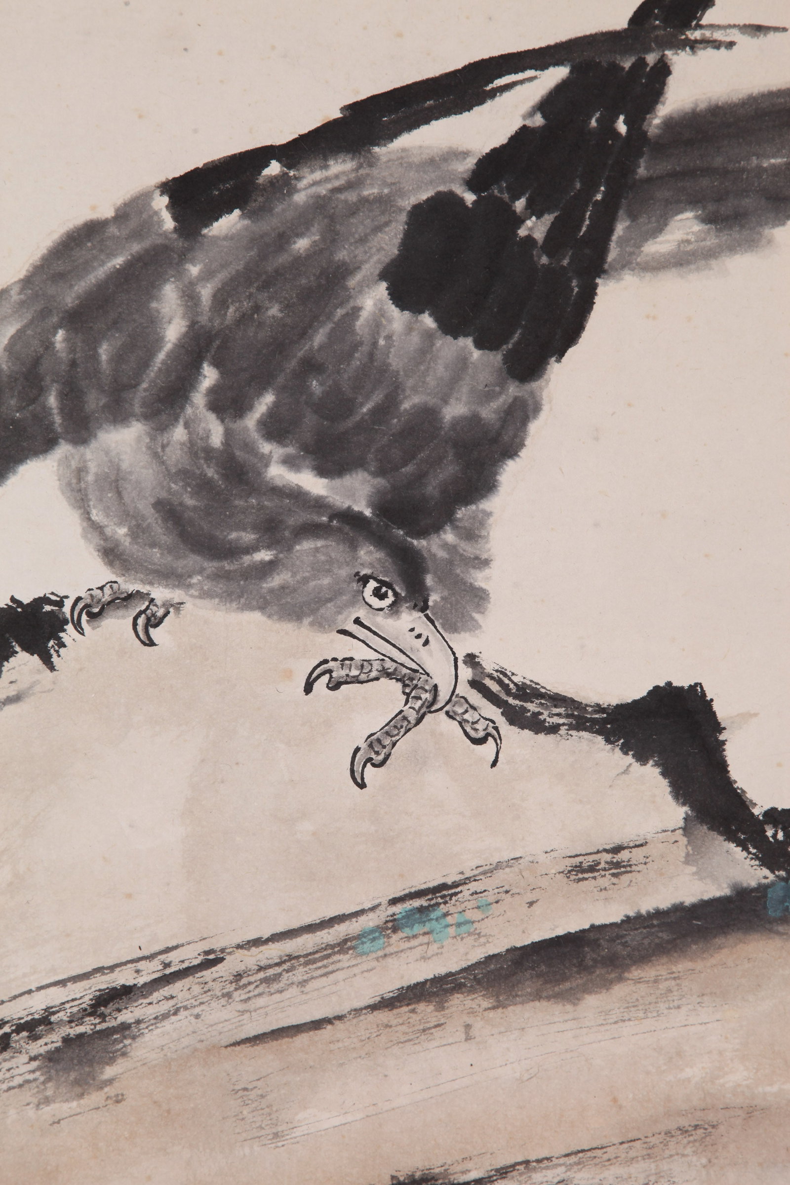 XU BEIHONG (HSU PEI-HUNG), ATTRIBUTED TO, EAGLE AND ROCK, HANGING SCROLL - 6