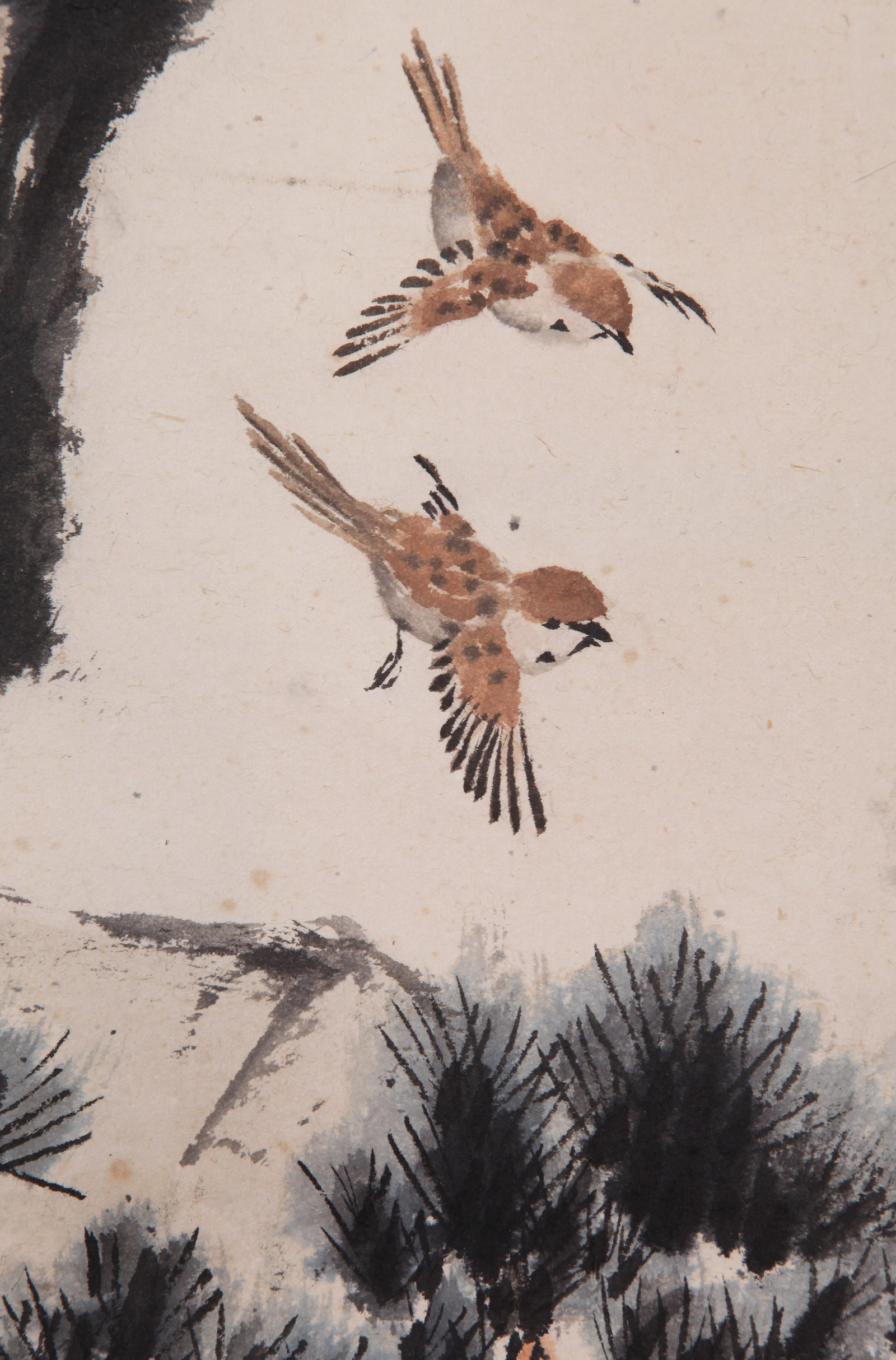 XU BEIHONG (HSU PEI-HUNG), ATTRIBUTED TO, EAGLE AND ROCK, HANGING SCROLL - 7
