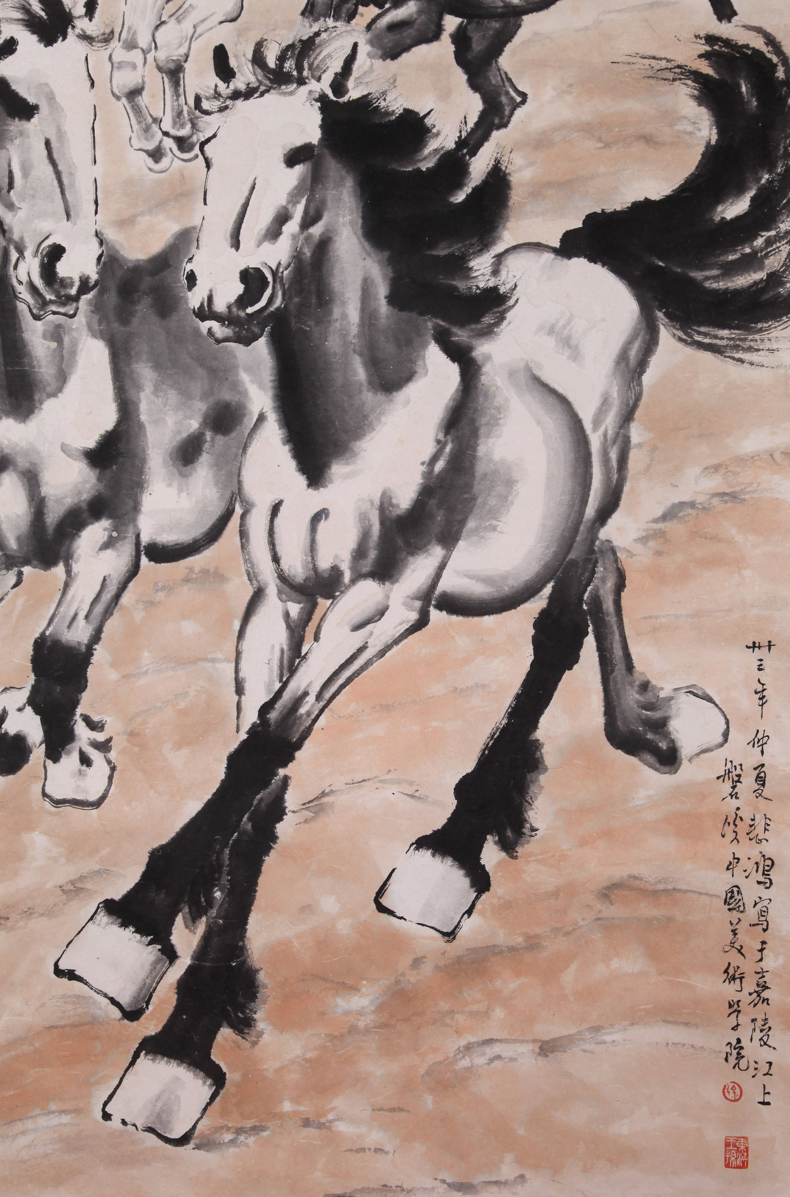 XU BEIHONG (HSU PEI-HUNG), ATTRIBUTED TO, EIGHT HORSES, HANGING SCROLL - 9