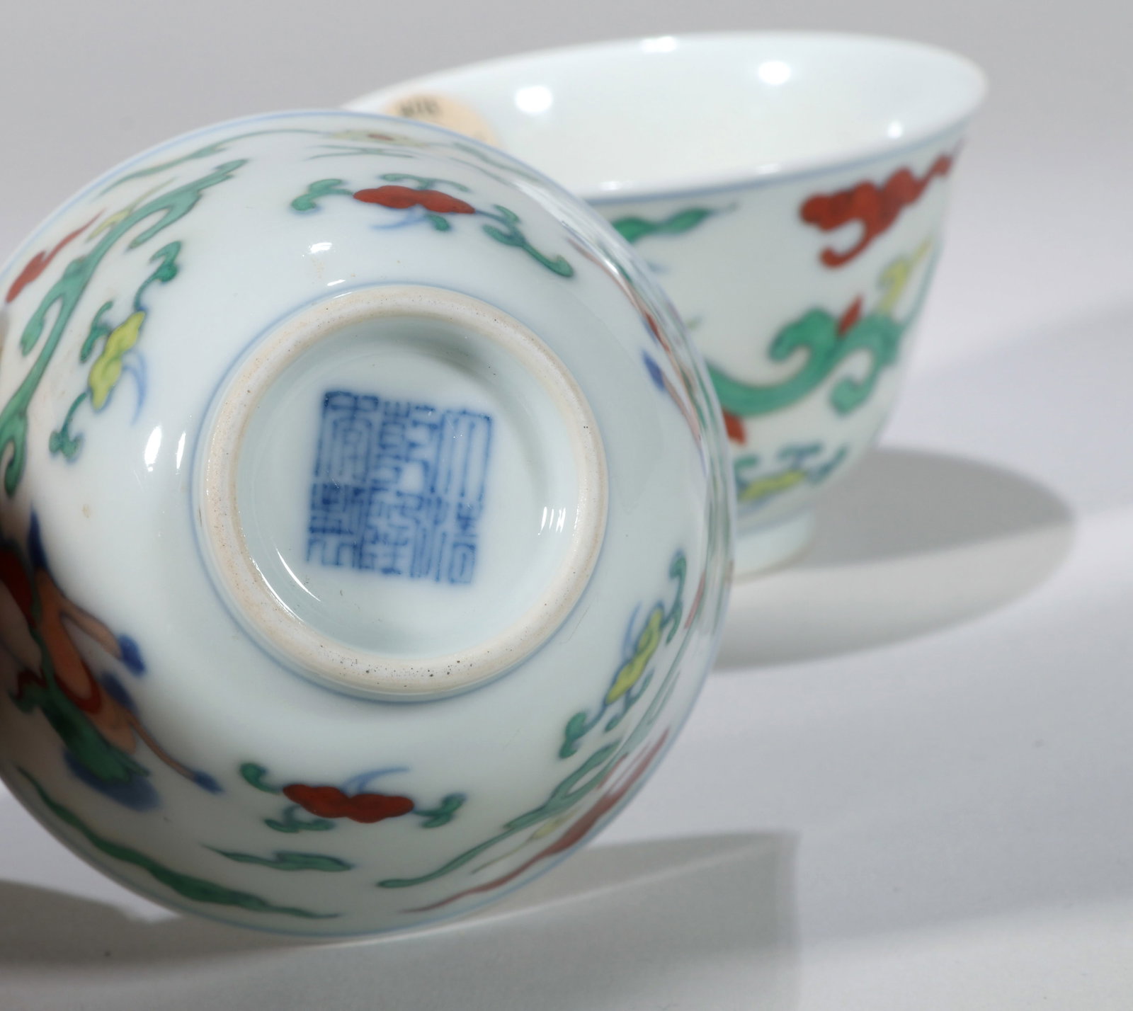 A PAIR OF DOUCAI CUPS - 6
