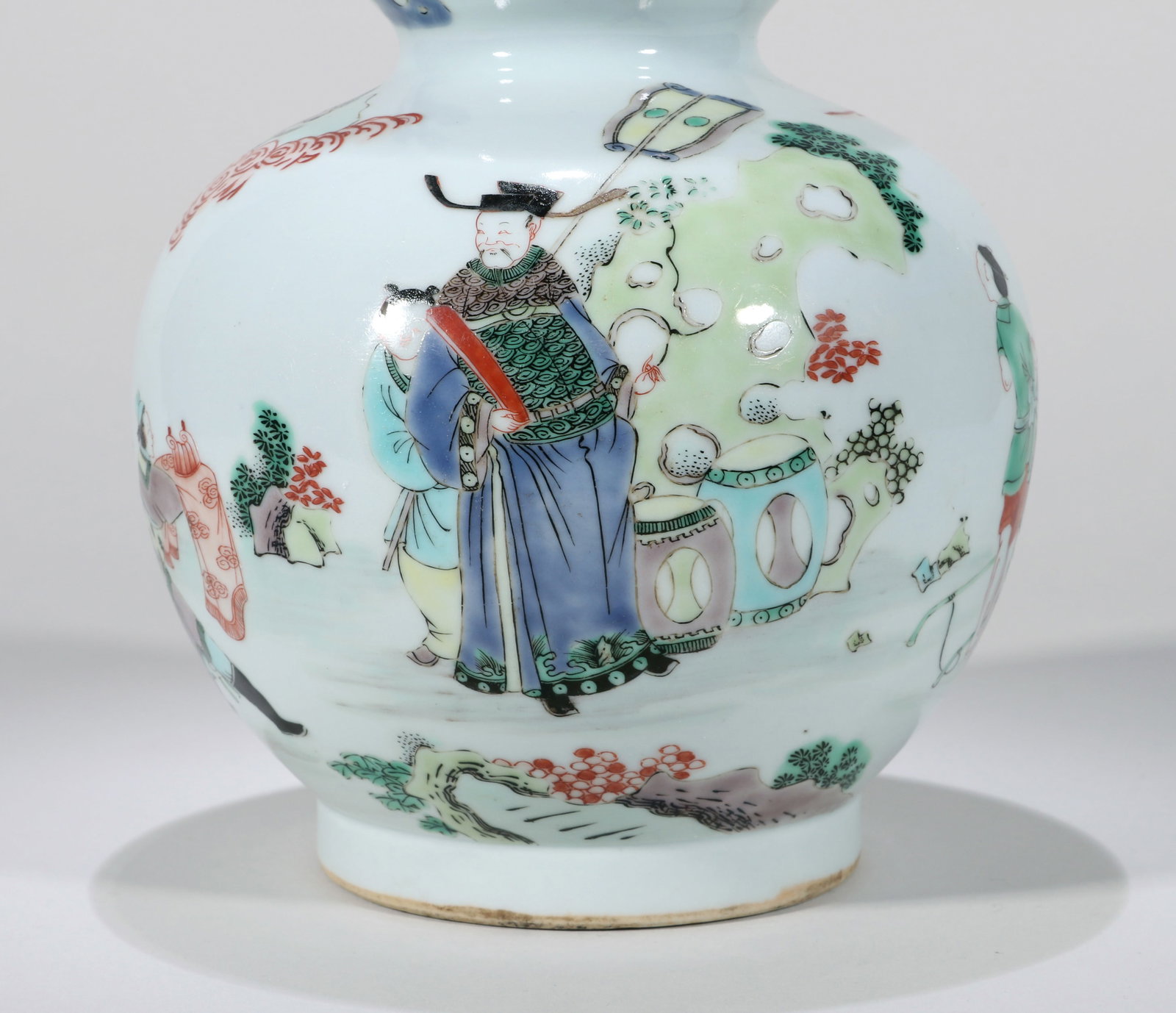 A FAMILLE-VERTE DOUBLE-GOURD VASE - 3
