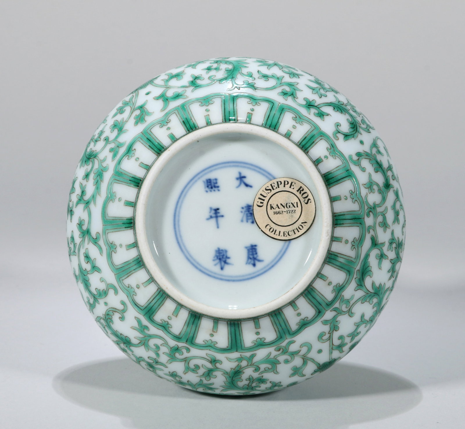 A GREEN-ENAMELLED VASE - 6