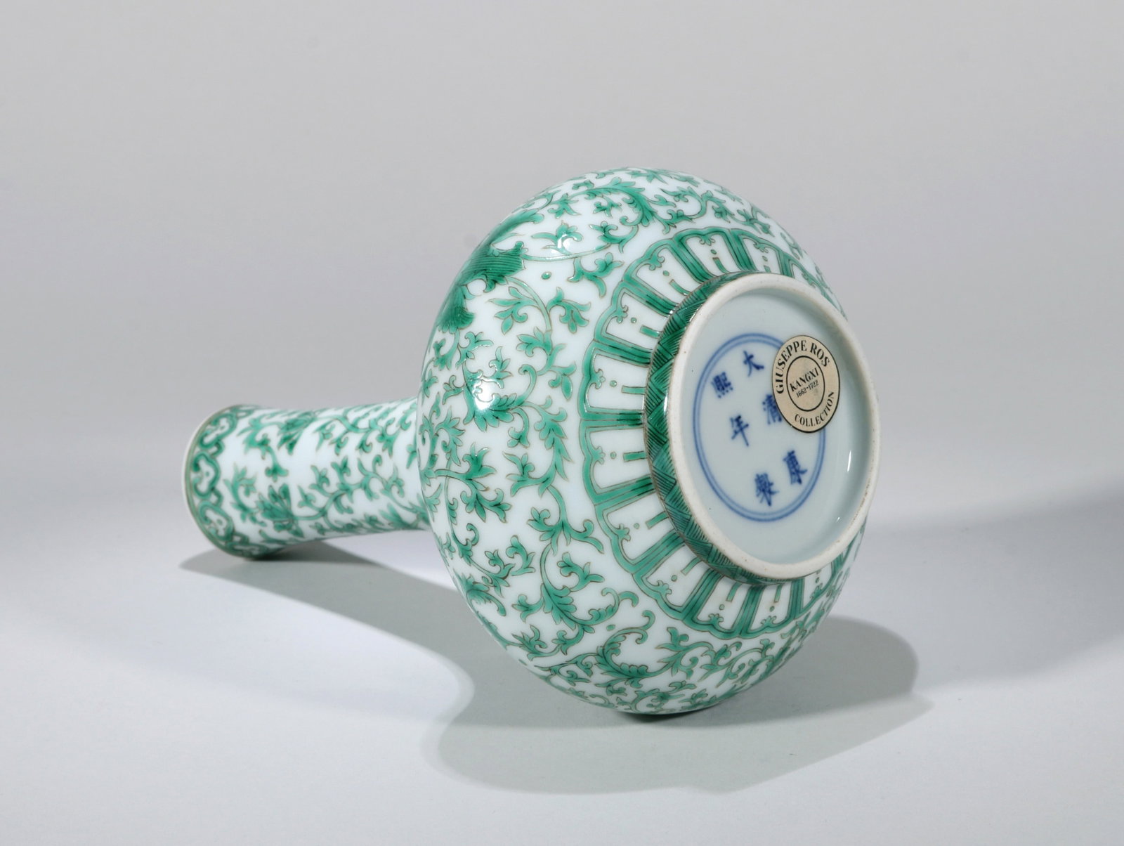 A GREEN-ENAMELLED VASE - 8
