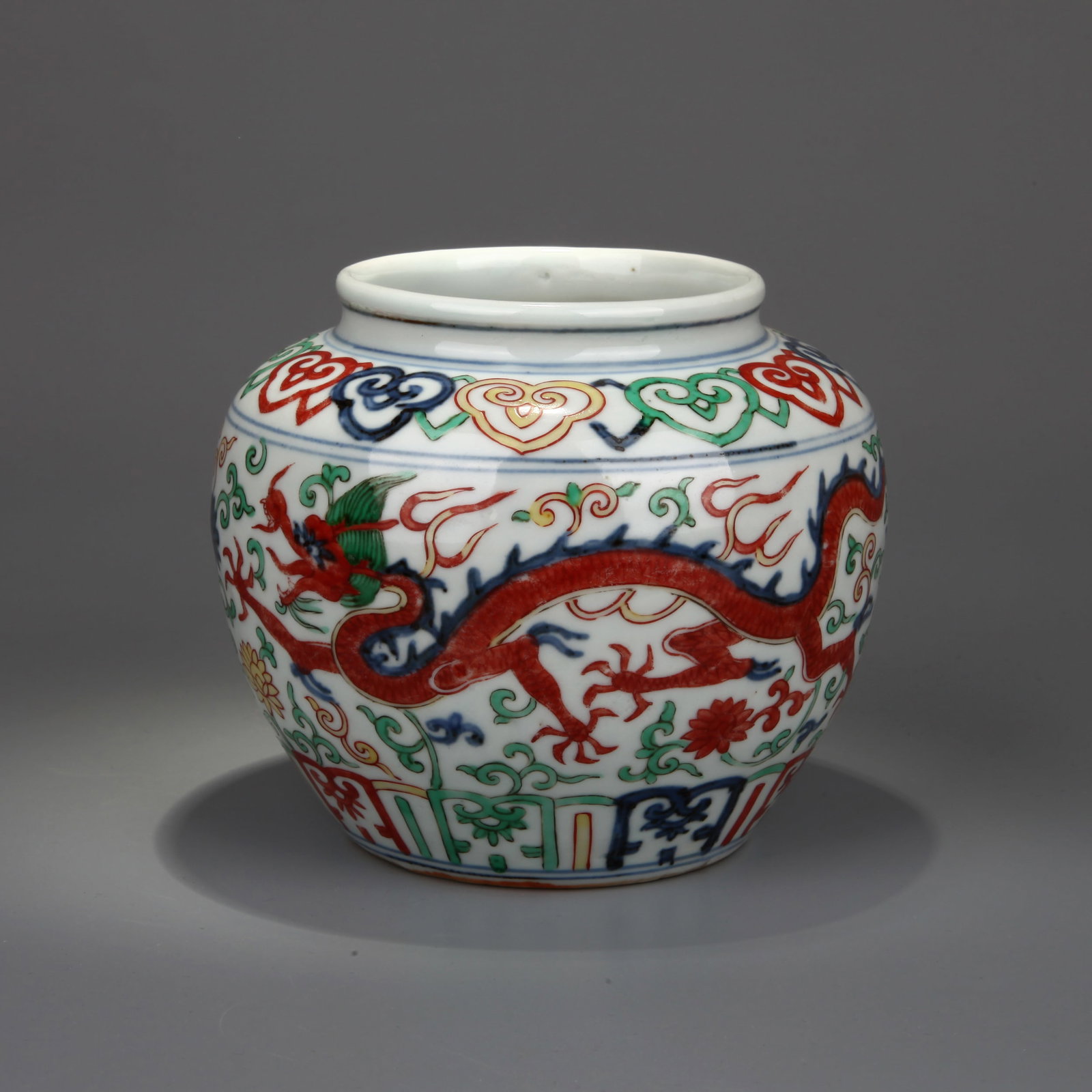 A WUCAI 'DRAGON' JAR - 3