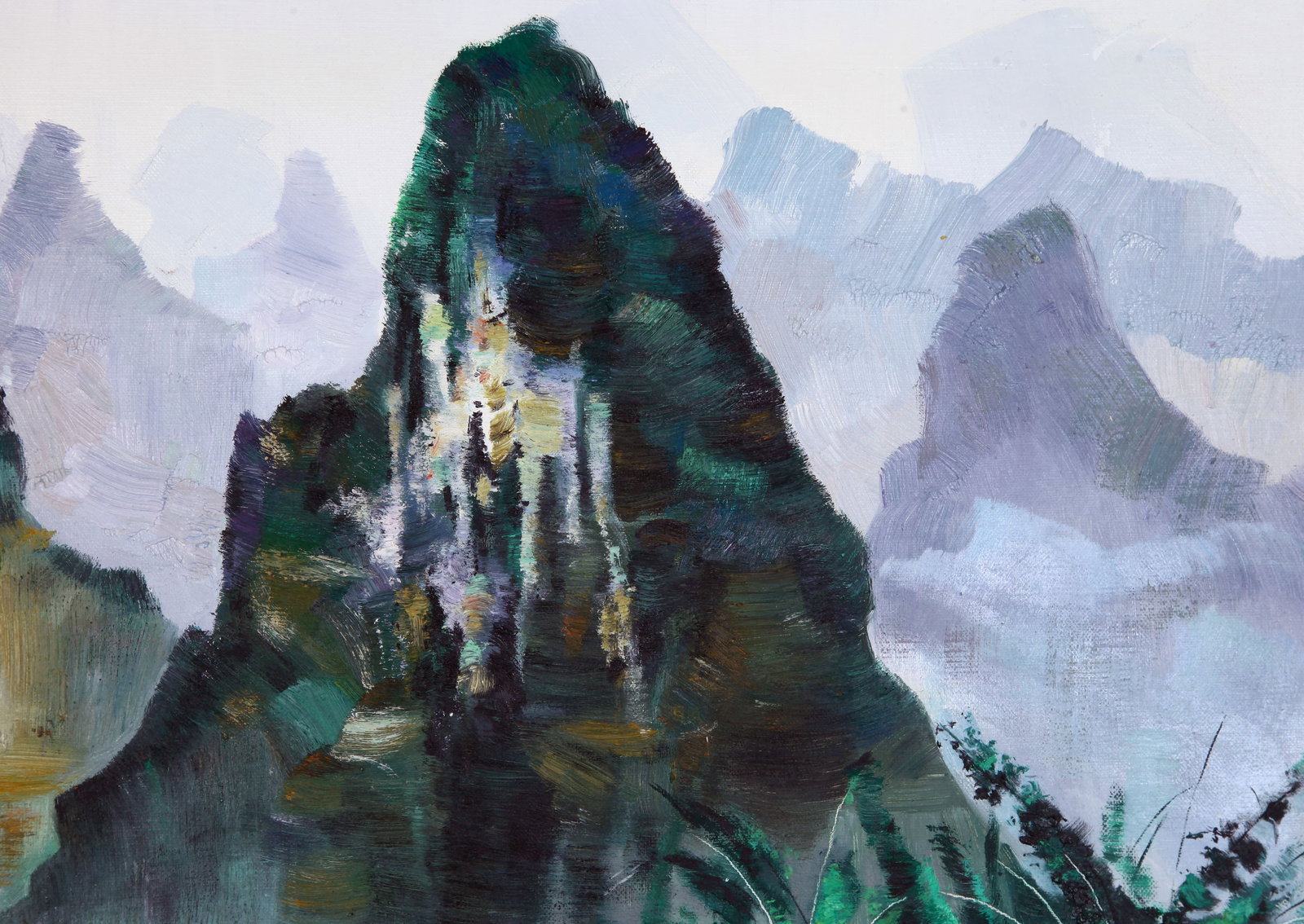 WU GUANZHONG (WU KUAN-CHUNG), ATTRIBUTED TO, LI RIVER, OIL ON CANVAS - 5