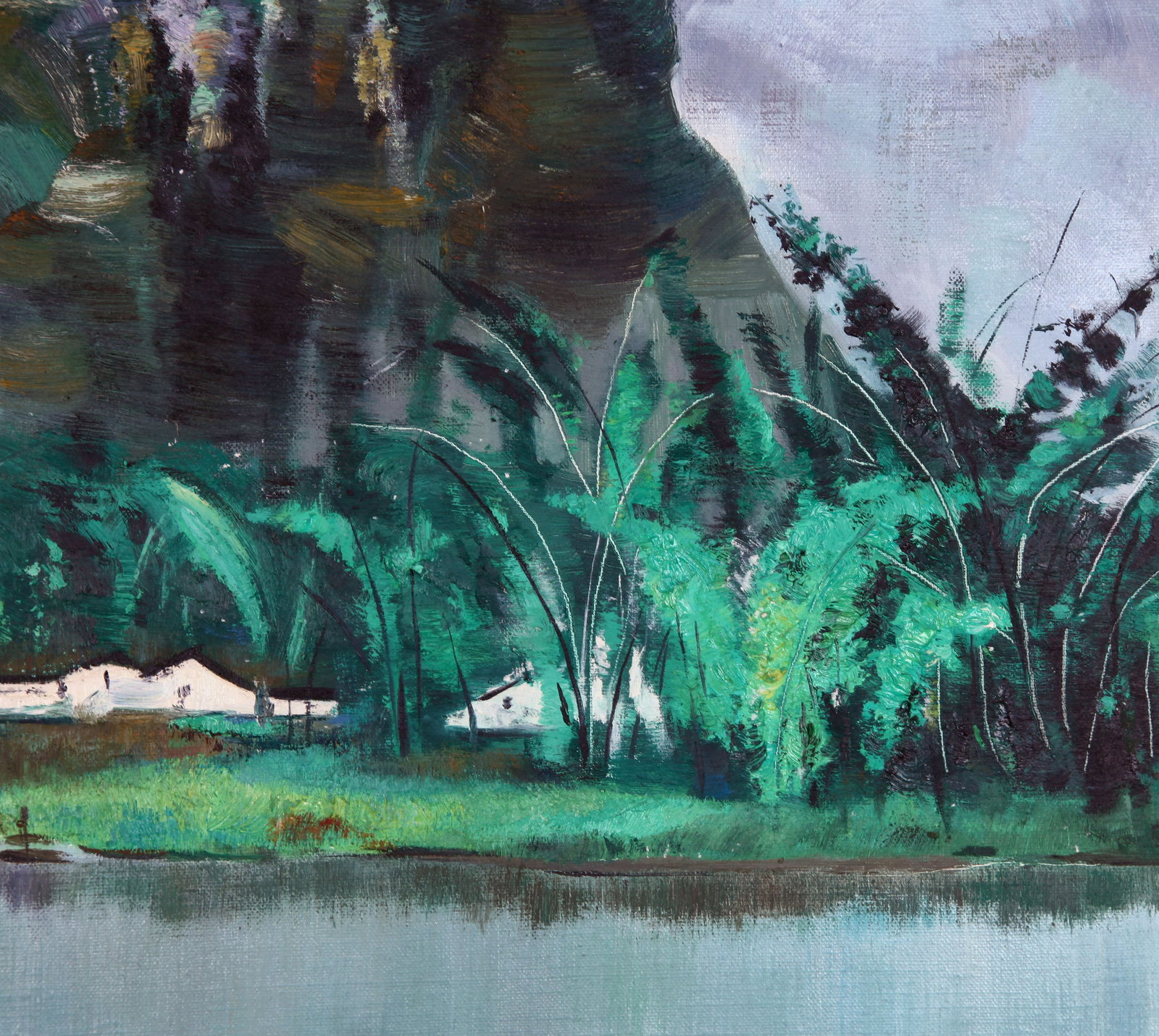 WU GUANZHONG (WU KUAN-CHUNG), ATTRIBUTED TO, LI RIVER, OIL ON CANVAS - 6