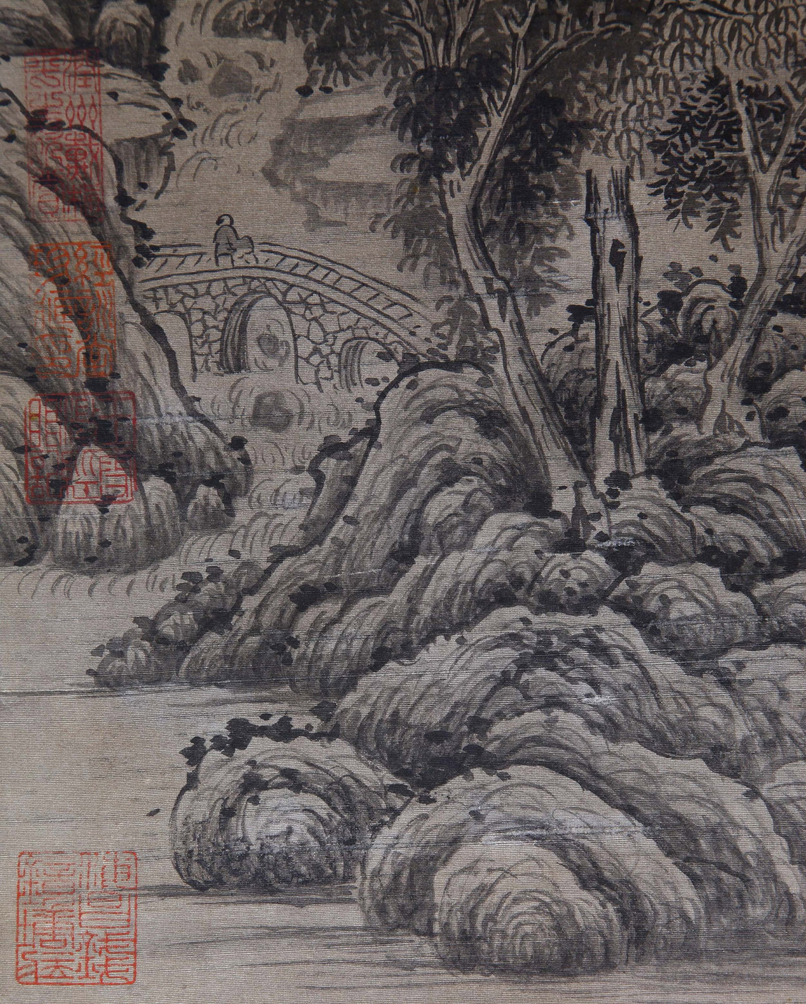 WANG MENG, ATTRIBUTED TO, LANDSCAPE, HANGING SCROLL - 10