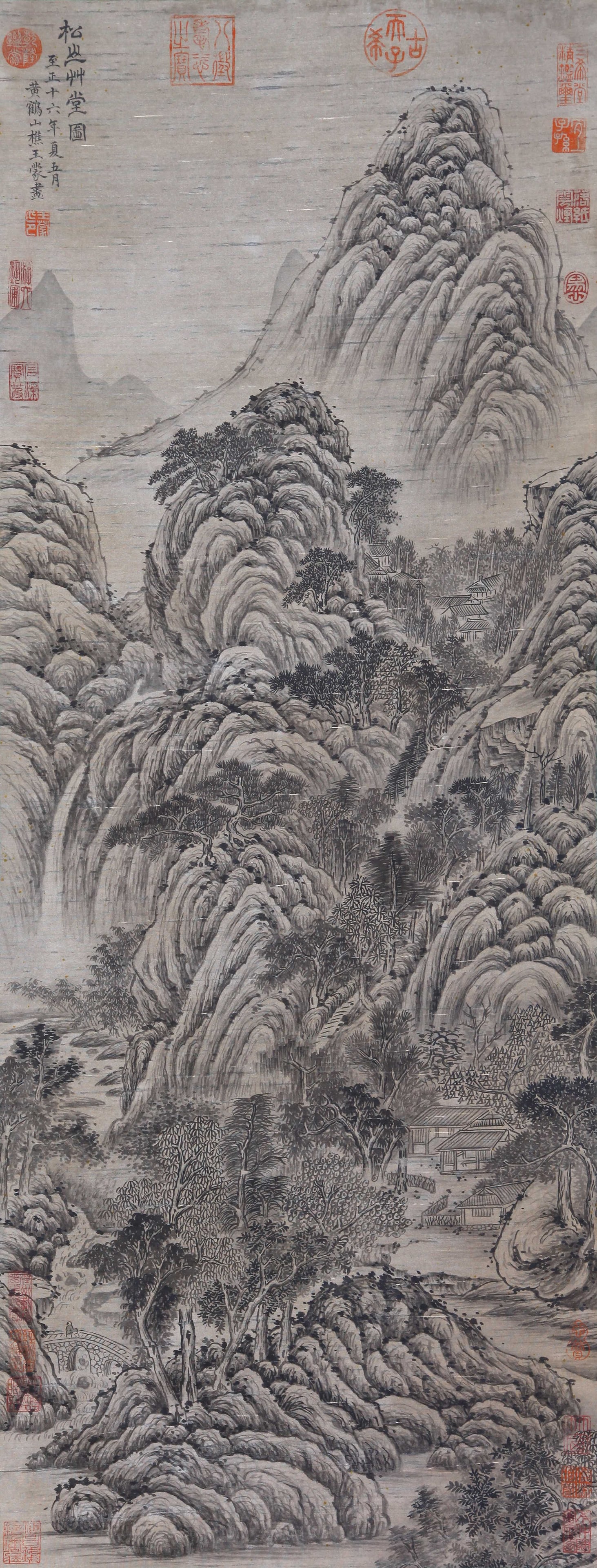 WANG MENG, ATTRIBUTED TO, LANDSCAPE, HANGING SCROLL - 2