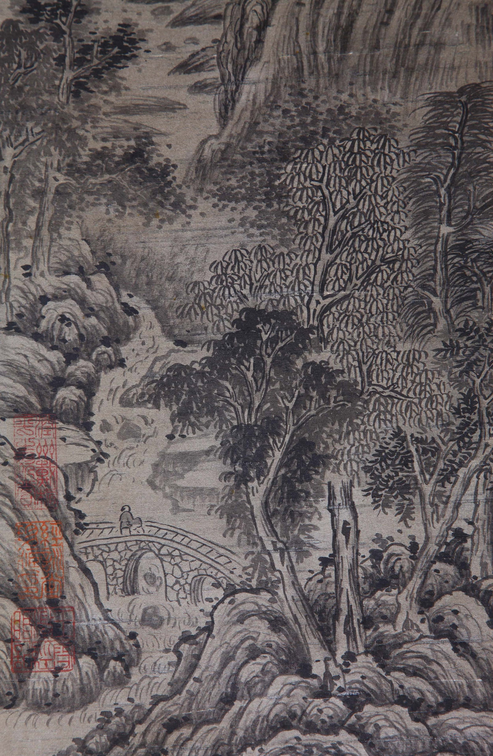 WANG MENG, ATTRIBUTED TO, LANDSCAPE, HANGING SCROLL - 3