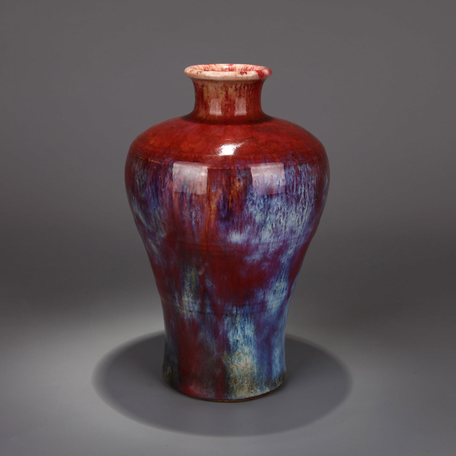 A FLAMBE-GLAZED MEIPING VASE (1 of 7)