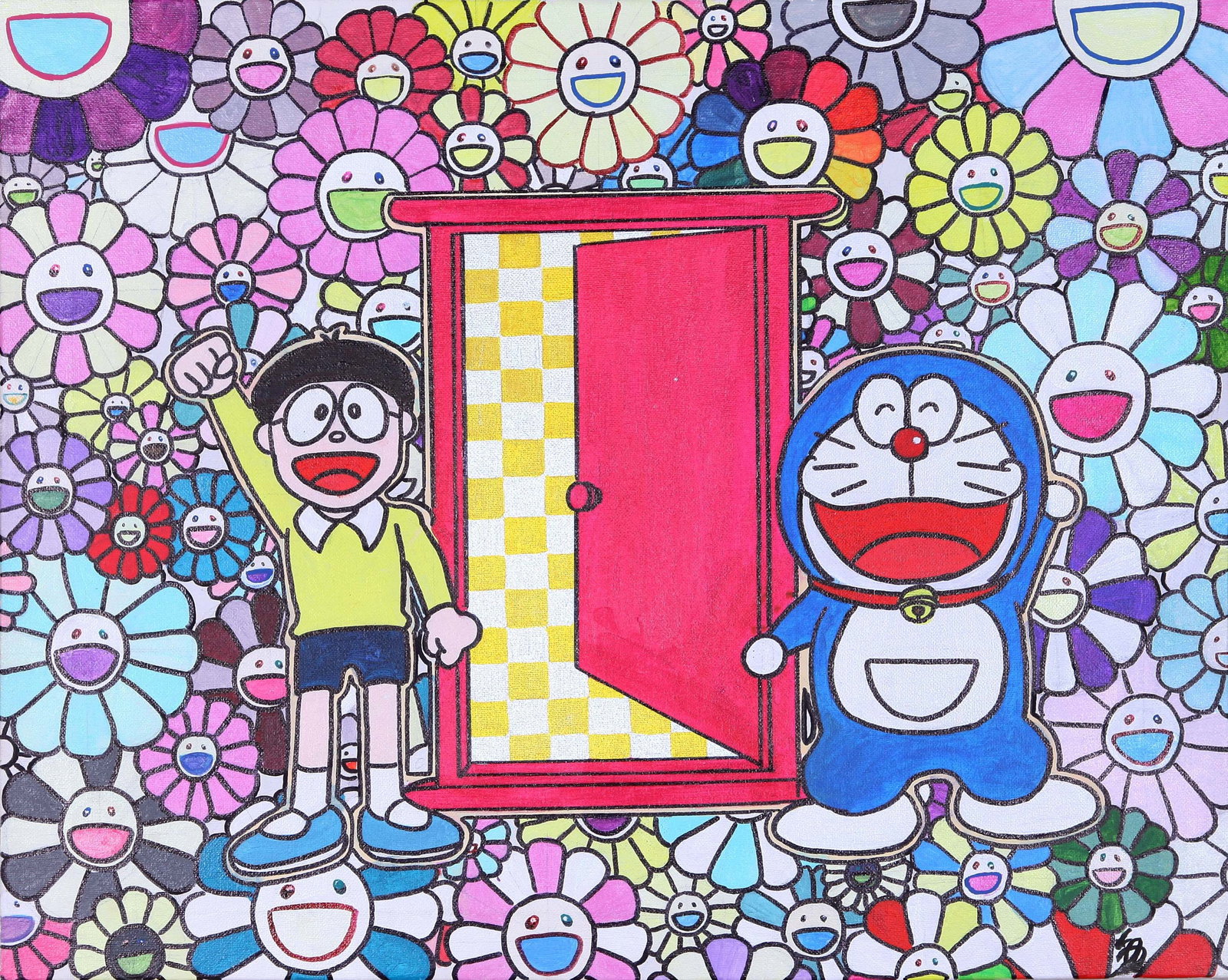 MURAKAMI TAKASHI, ATTRIBUTED TO, DORAEMON, OIL ON CANVAS (1 of 13)