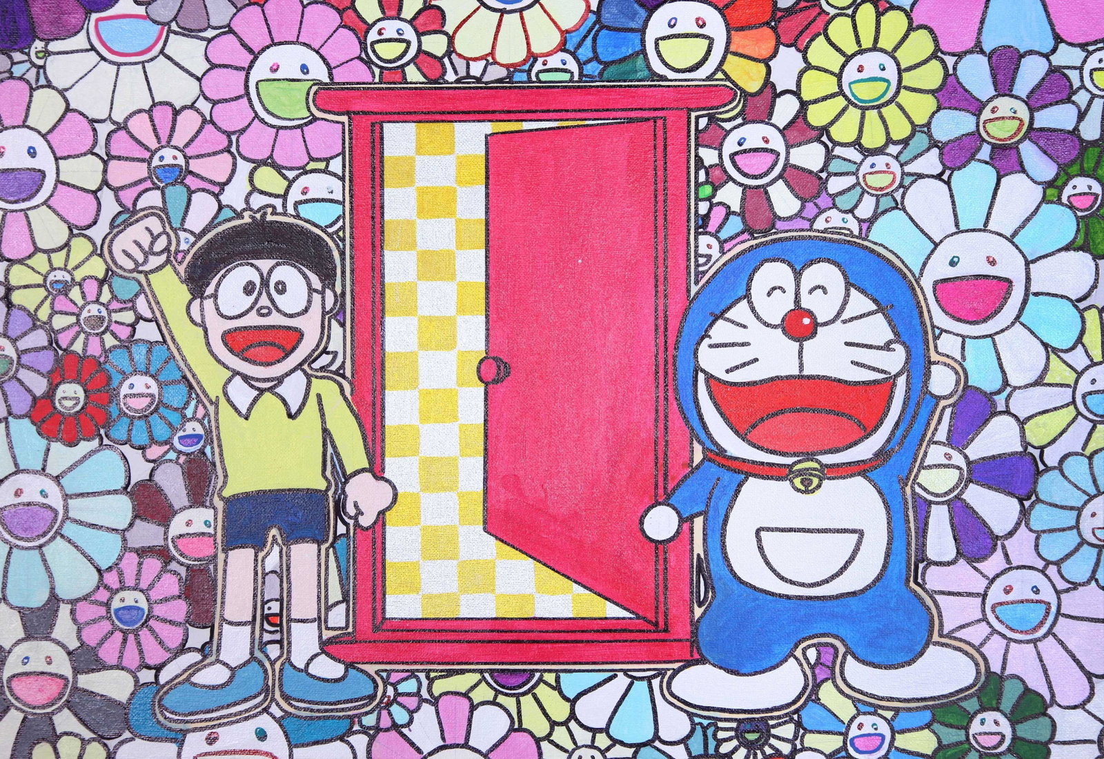 MURAKAMI TAKASHI, ATTRIBUTED TO, DORAEMON, OIL ON CANVAS - 2