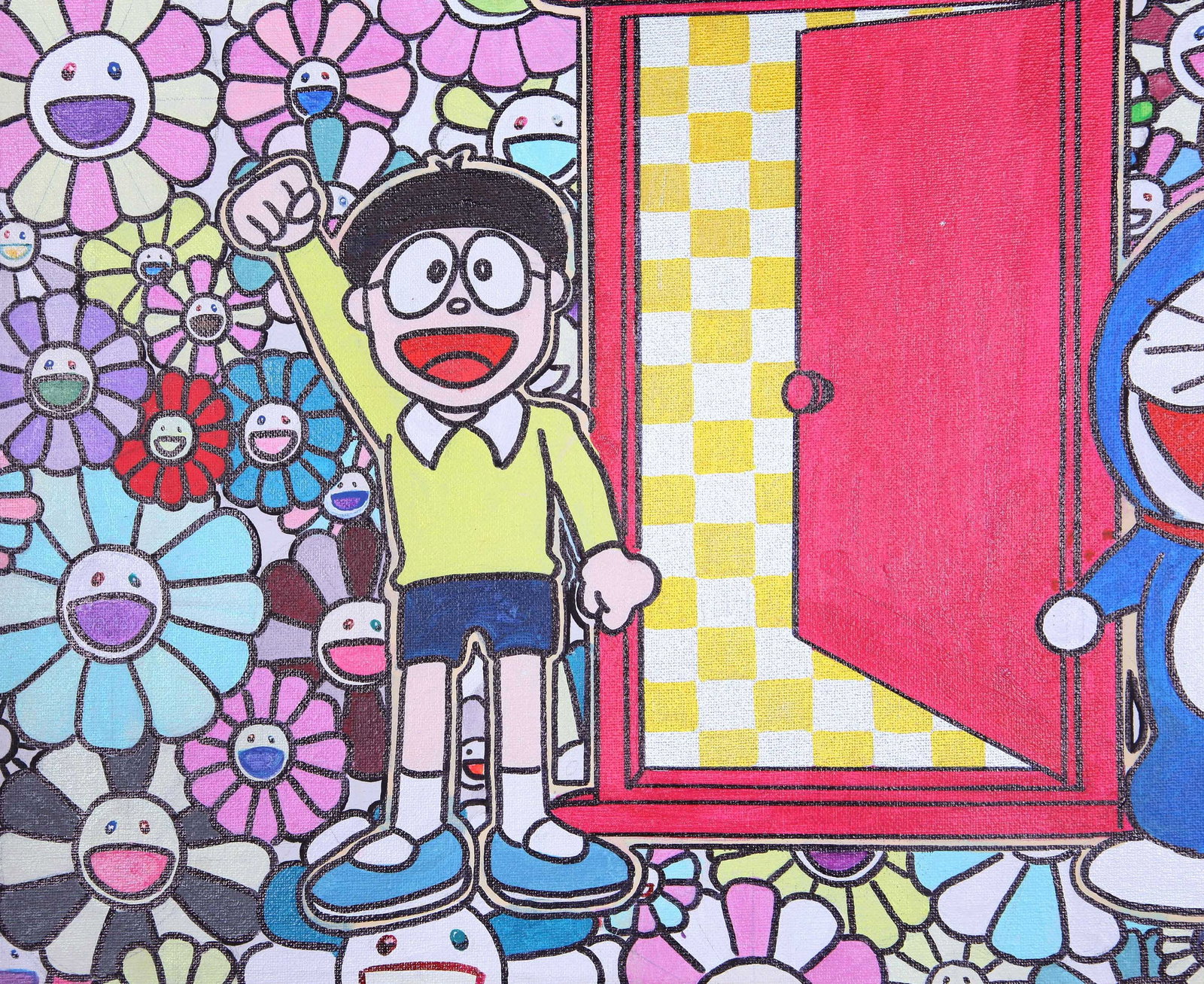 MURAKAMI TAKASHI, ATTRIBUTED TO, DORAEMON, OIL ON CANVAS - 4