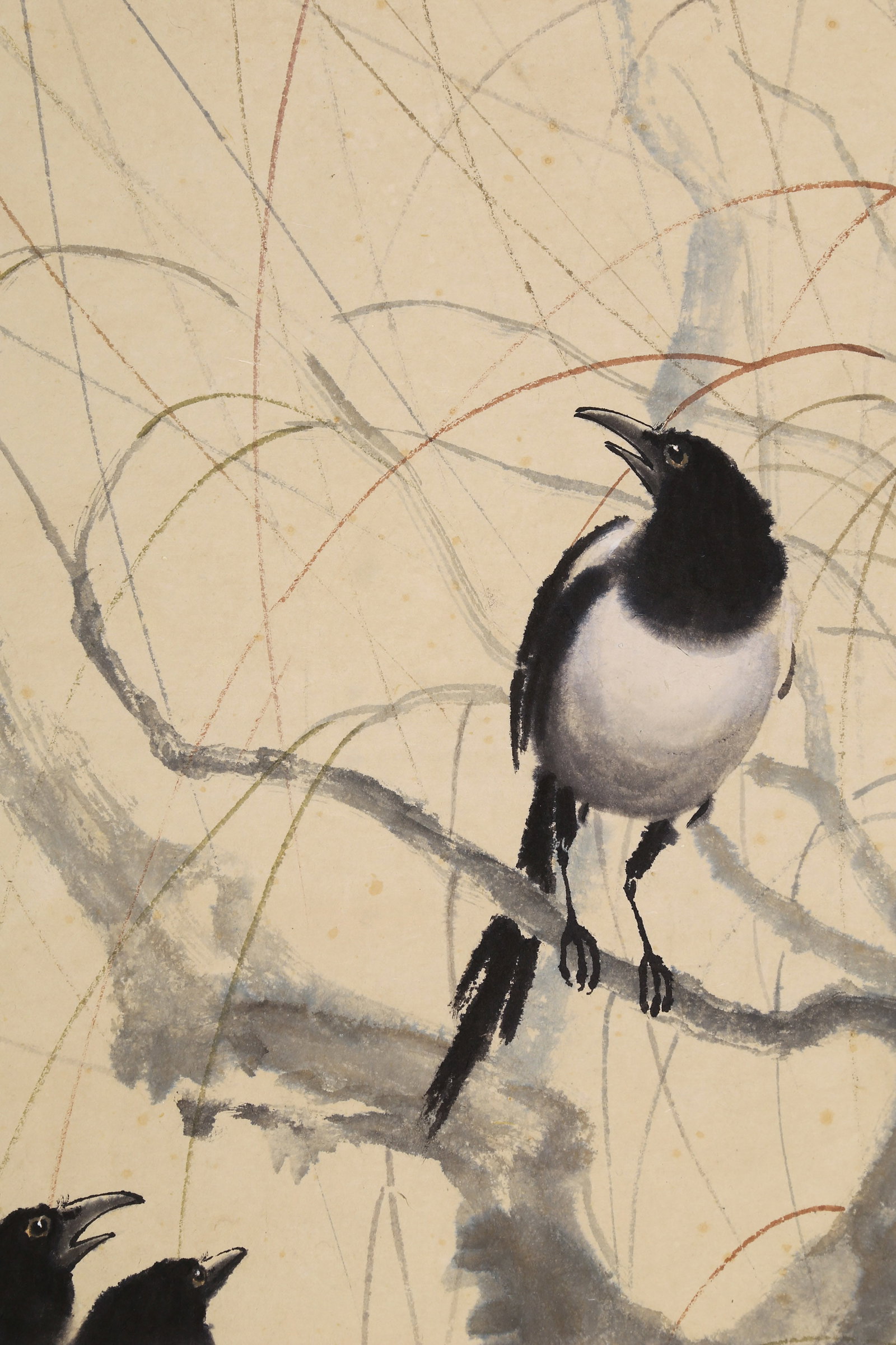 XU BEIHONG (HSU PEI-HUNG), ATTRIBUTED TO, SIX MAGPIES, HANGING SCROLL - 3
