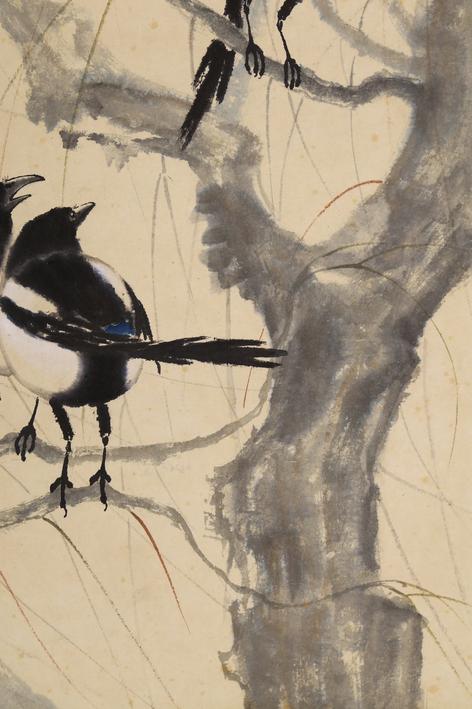 XU BEIHONG (HSU PEI-HUNG), ATTRIBUTED TO, SIX MAGPIES, HANGING SCROLL - 7