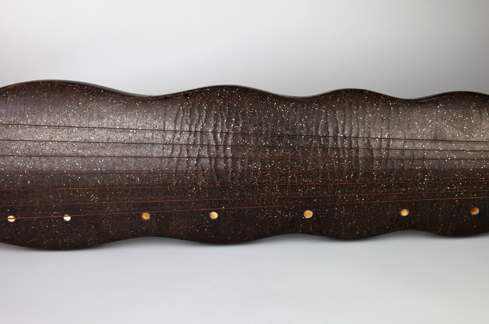 A BLACK LACQUER MOTHER-OF-PEARL-INLAID GUQIN - 12