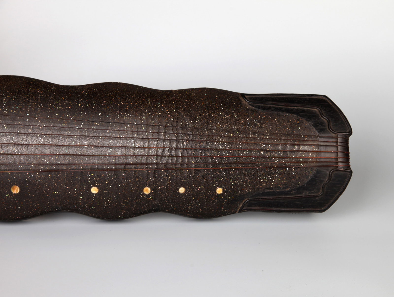 A BLACK LACQUER MOTHER-OF-PEARL-INLAID GUQIN - 13