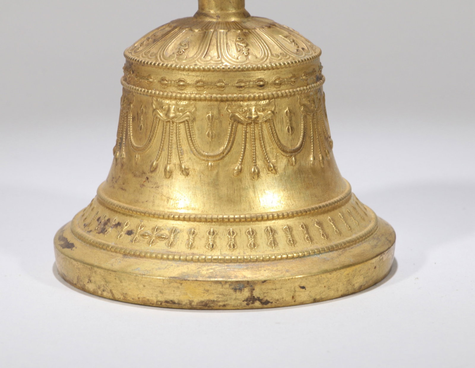 A GILT-BRONZE VAJRA BELL - 6