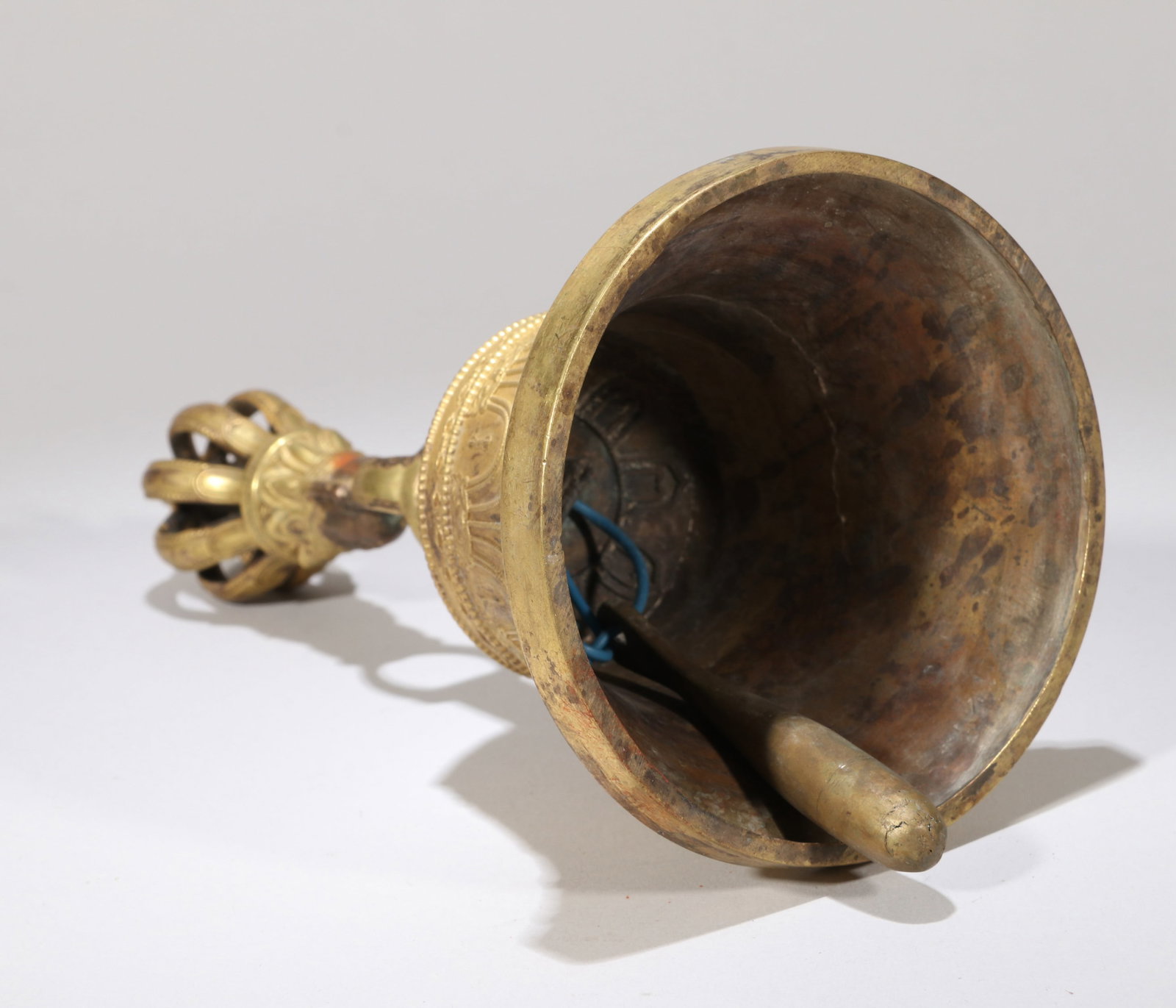 A GILT-BRONZE VAJRA BELL - 7