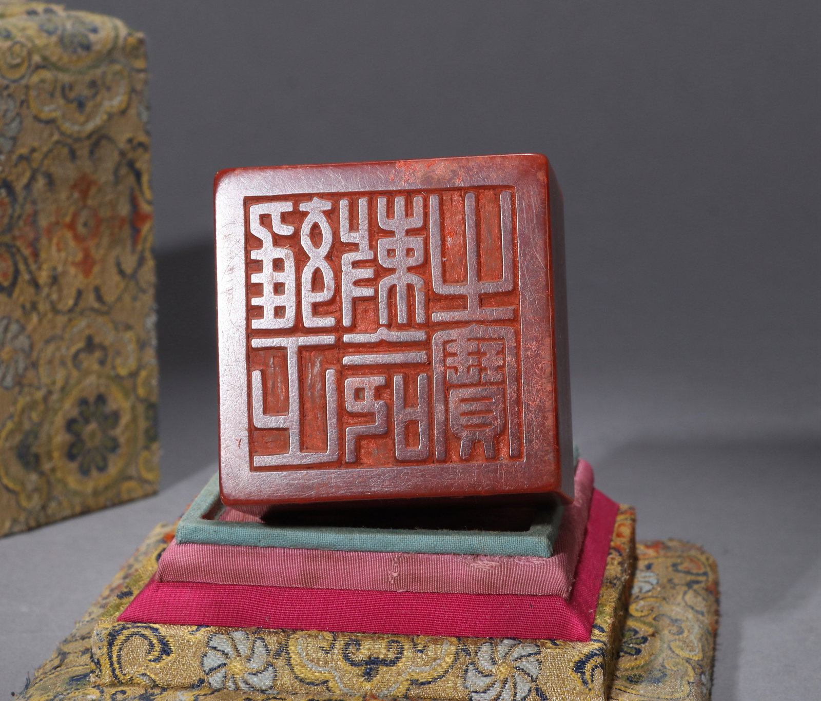 A SHOUSHAN STONE 'MYTHICAL BEAST' SEAL - 6