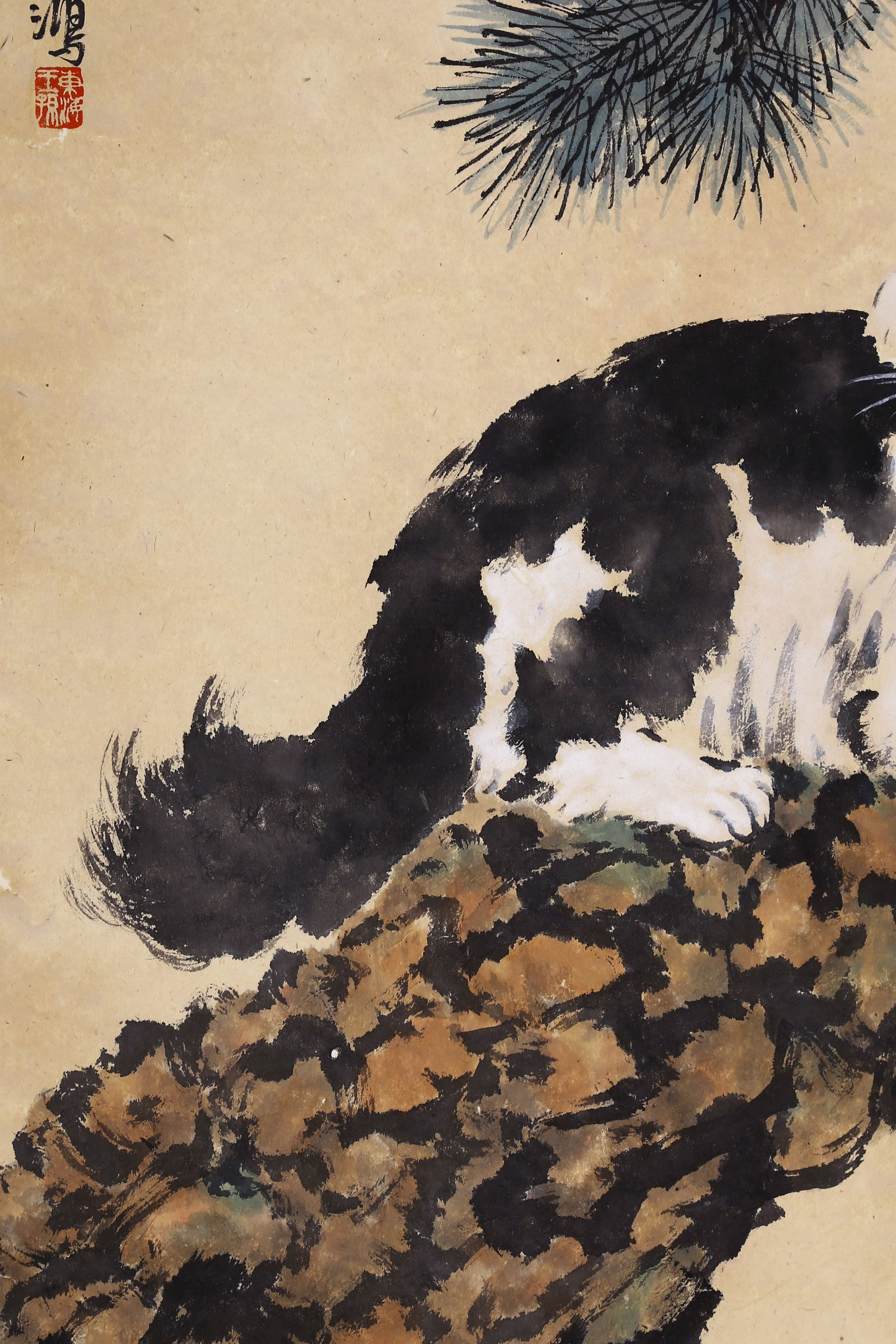 XU BEIHONG (HSU PEI-HUNG), ATTRIBUTED TO, CAT, MOUNTED FOR FRAMING - 3