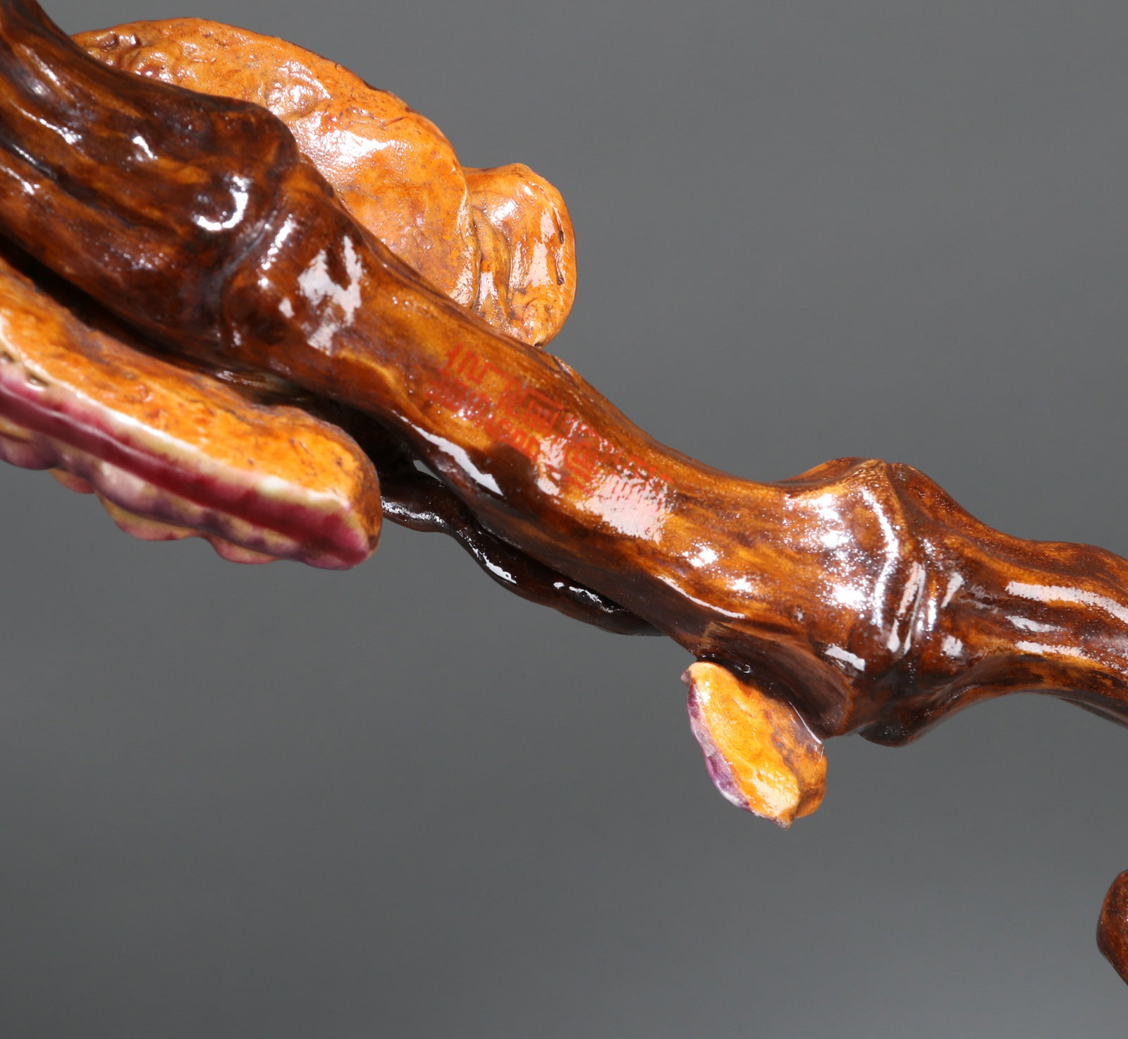 A PORCELAIN IMITATION LINGZHI FUNGUS RUYI SCEPTER - 8