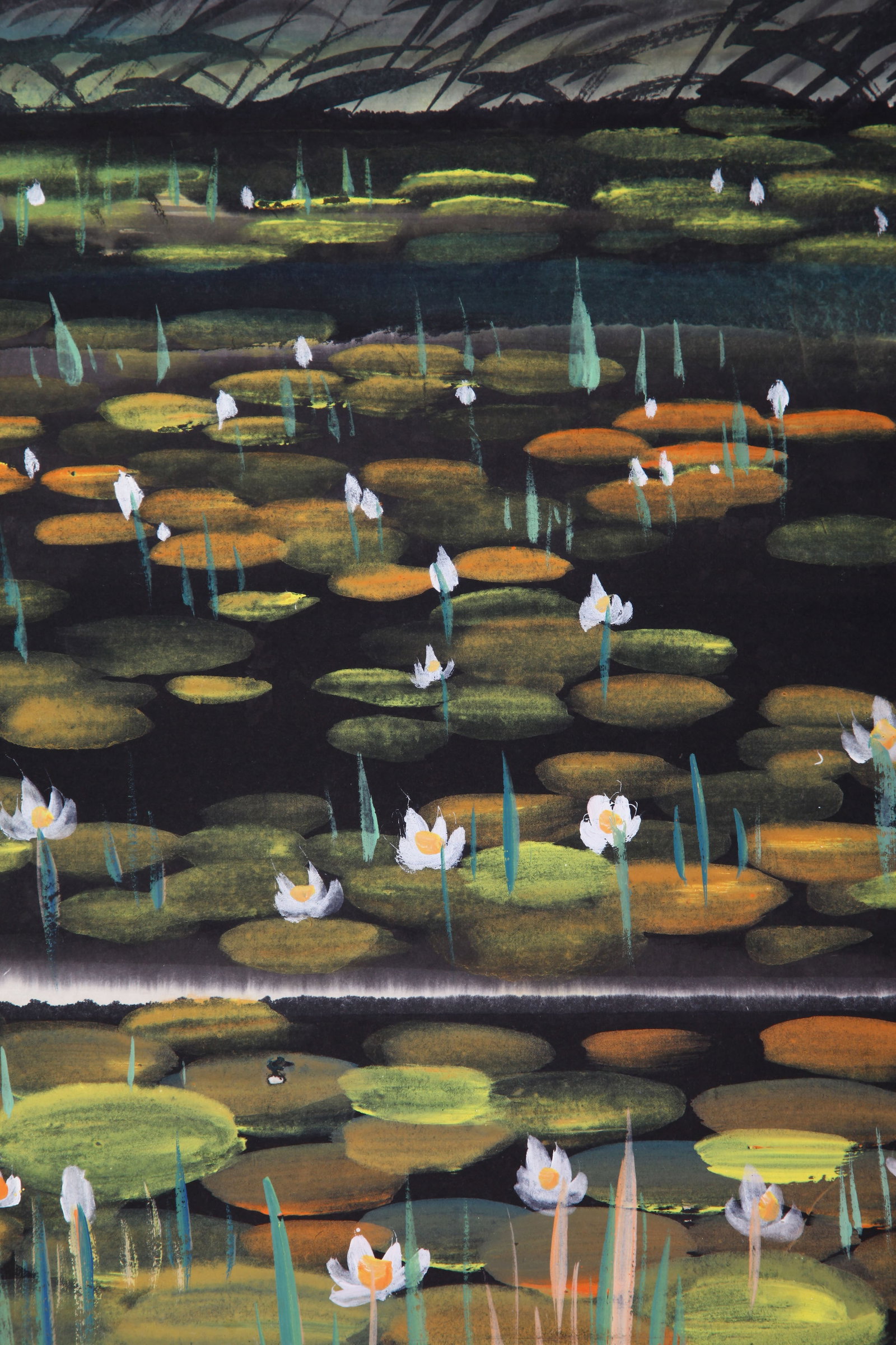 LIN FENGMIAN (LIN FENG-MIEN), ATTRIBUTED TO, WILD GEESE IN LOTUS POND, HANGING SCROLL - 3