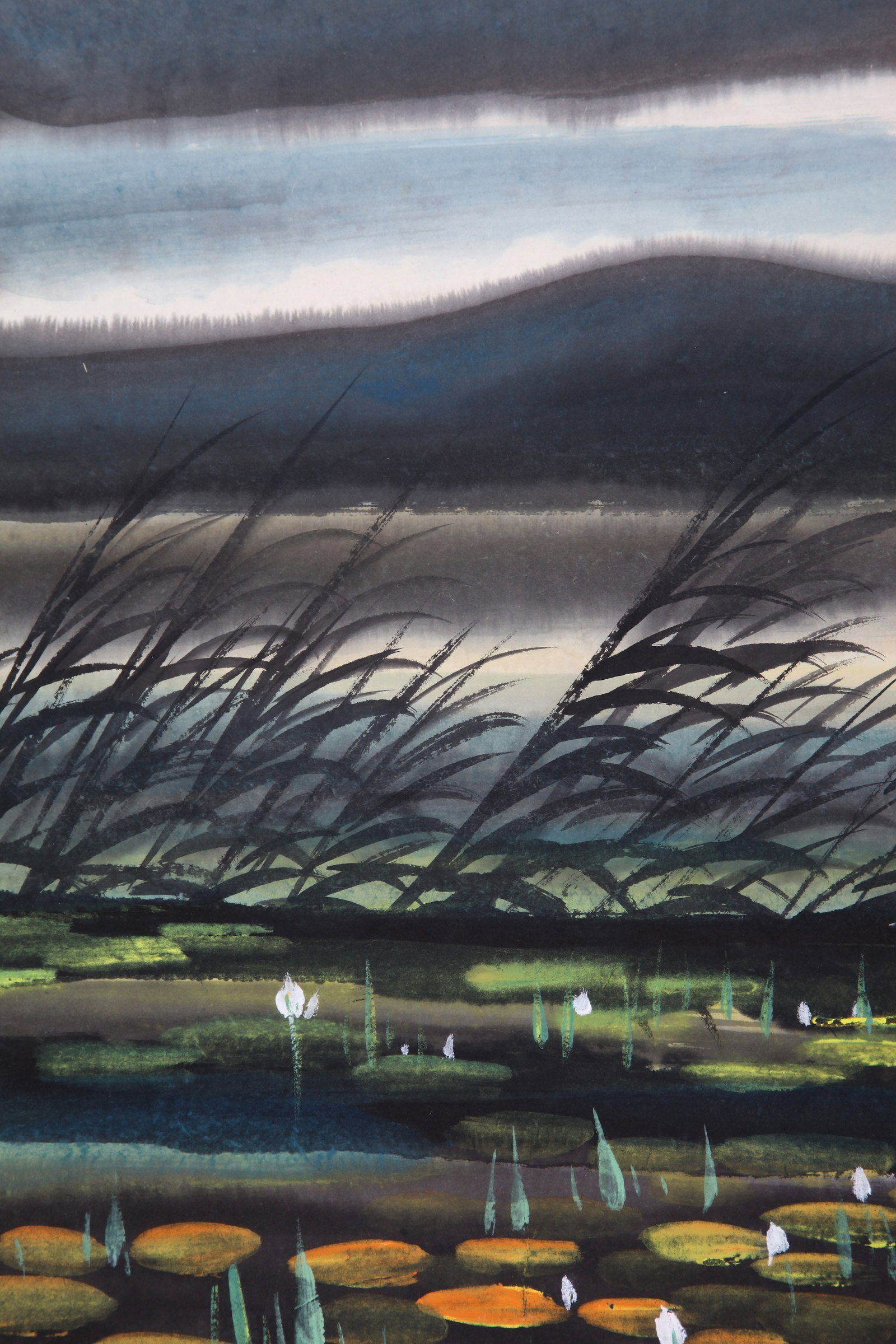 LIN FENGMIAN (LIN FENG-MIEN), ATTRIBUTED TO, WILD GEESE IN LOTUS POND, HANGING SCROLL - 7