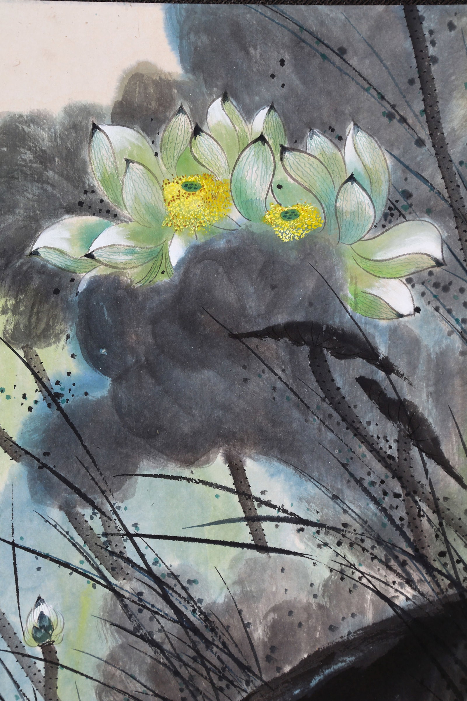 XIE ZHILIU (HSIE CHIH-LIU), ATTRIBUTED TO, TWO LOTUS, HANGING SCROLL - 5