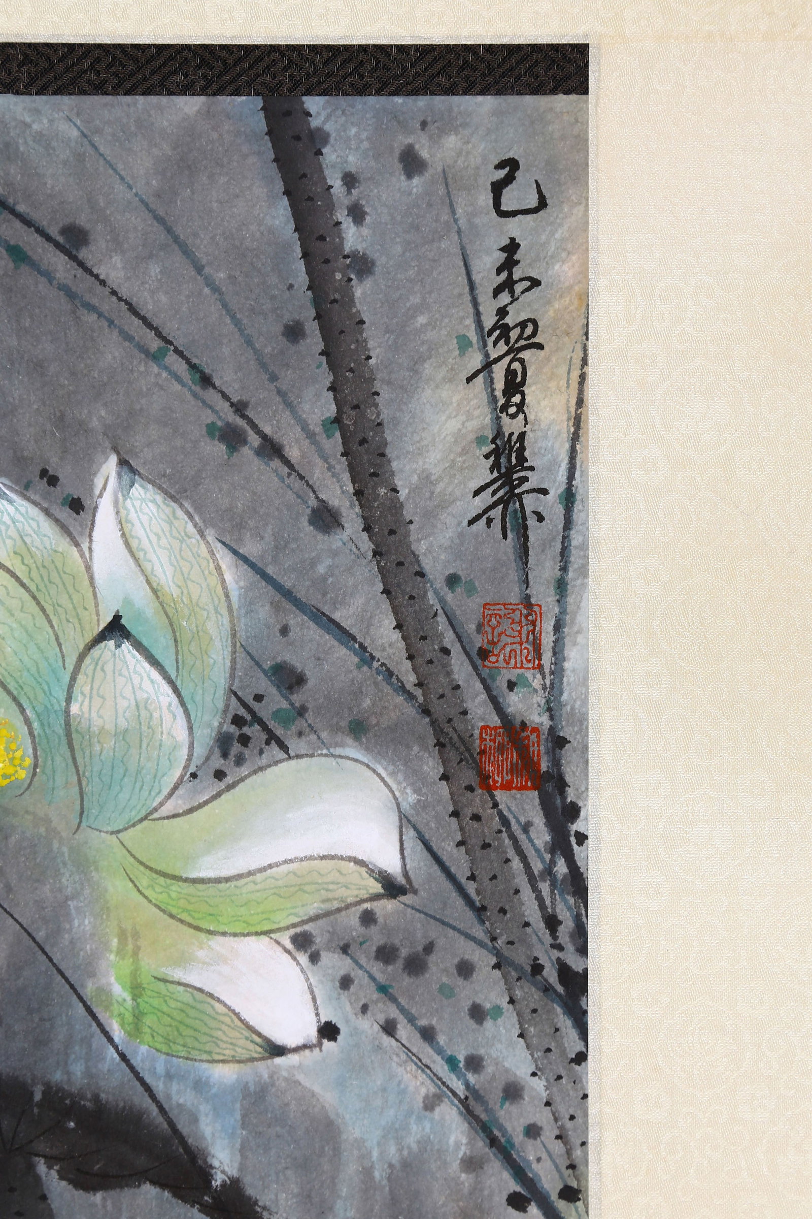 XIE ZHILIU (HSIE CHIH-LIU), ATTRIBUTED TO, TWO LOTUS, HANGING SCROLL - 6