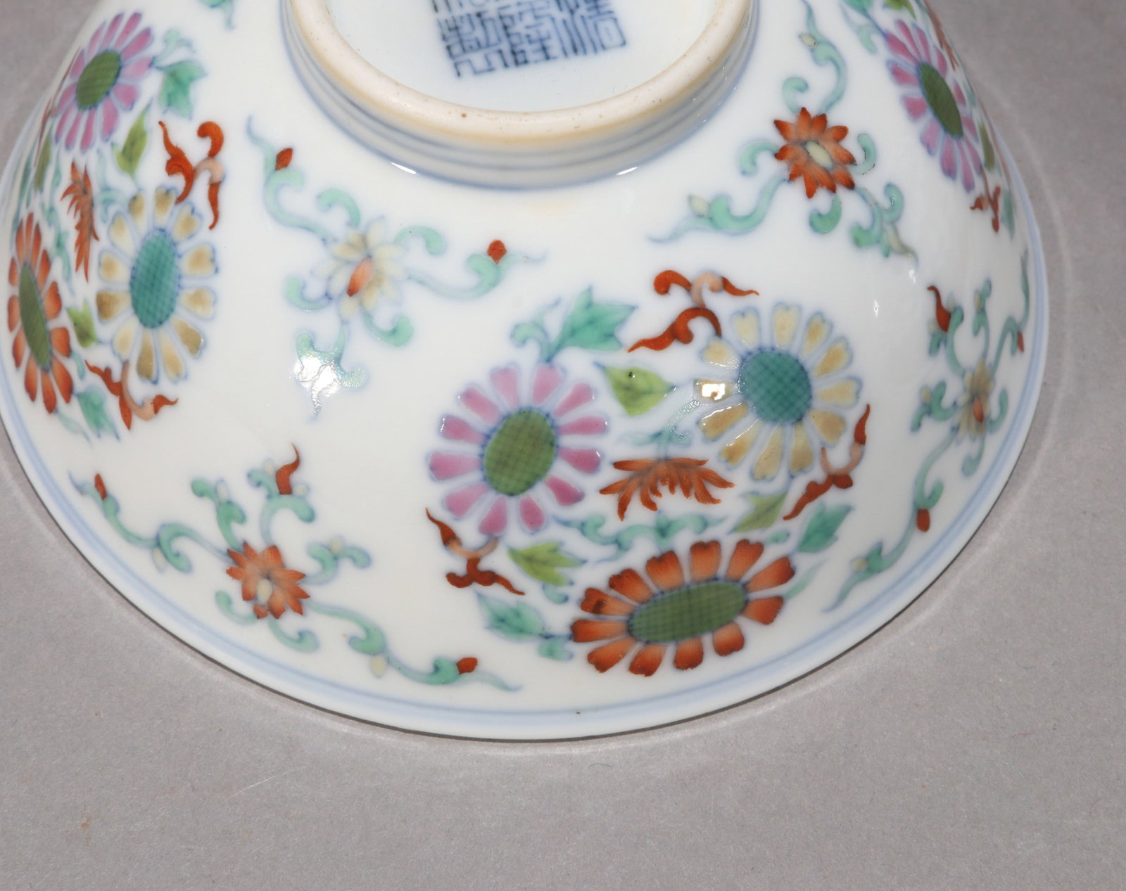 TWO DOUCAI 'FLORAL' CUPS - 5