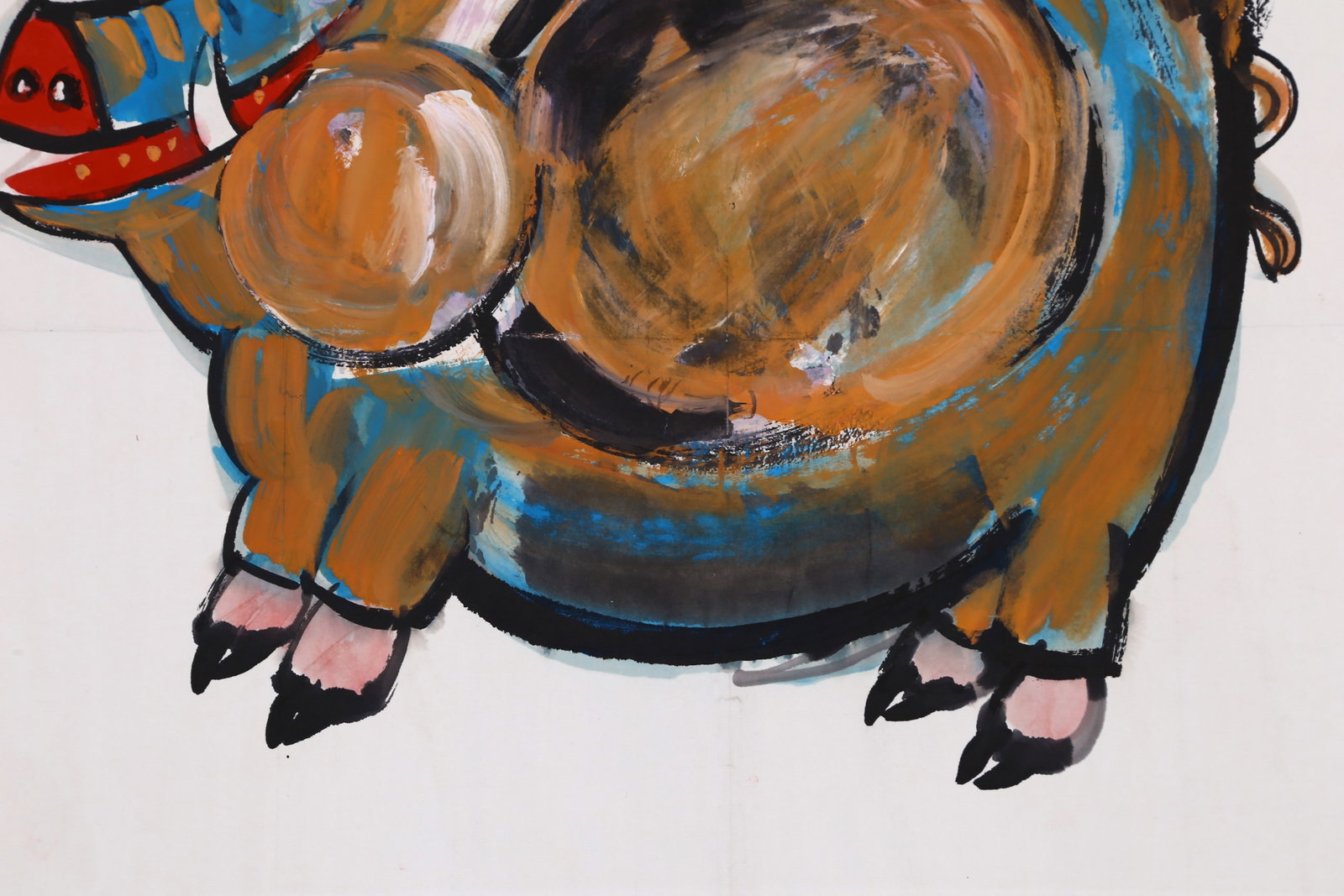HUANG YONGYU (HUANG YUNG-YU), ATTRIBUTED TO, WILD BOAR, MOUNTED FOR FRAMING - 3