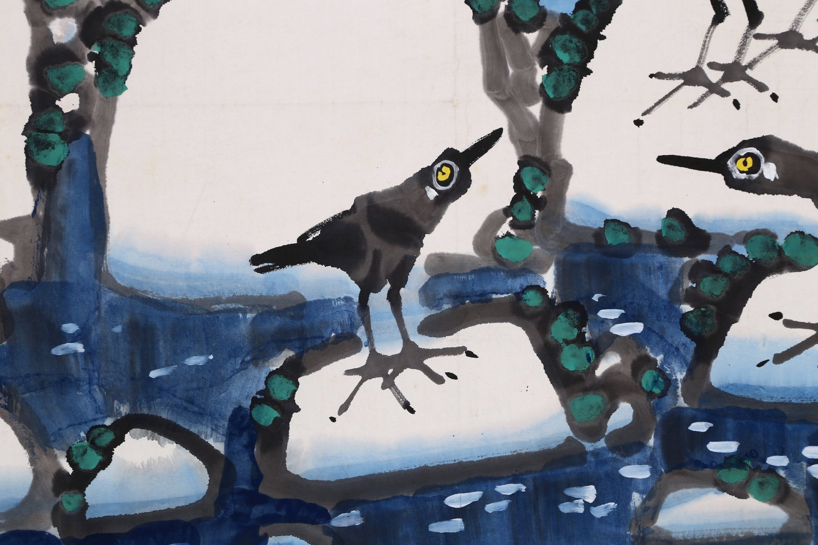 HUANG YONGYU (HUANG YUNG-YU), ATTRIBUTED TO, EGRET, MOUNTED FOR FRAMING - 5