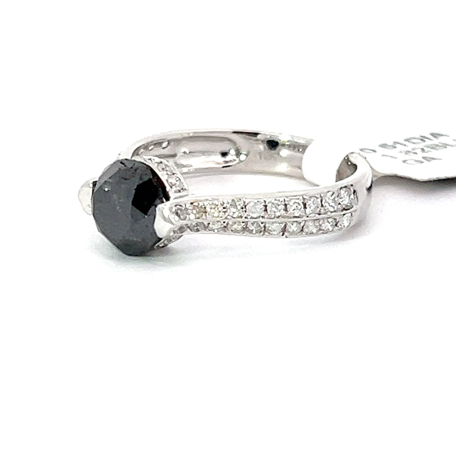 18K GOLD AND BLACK DIAMOND RING WITH GGA REPORT - 3