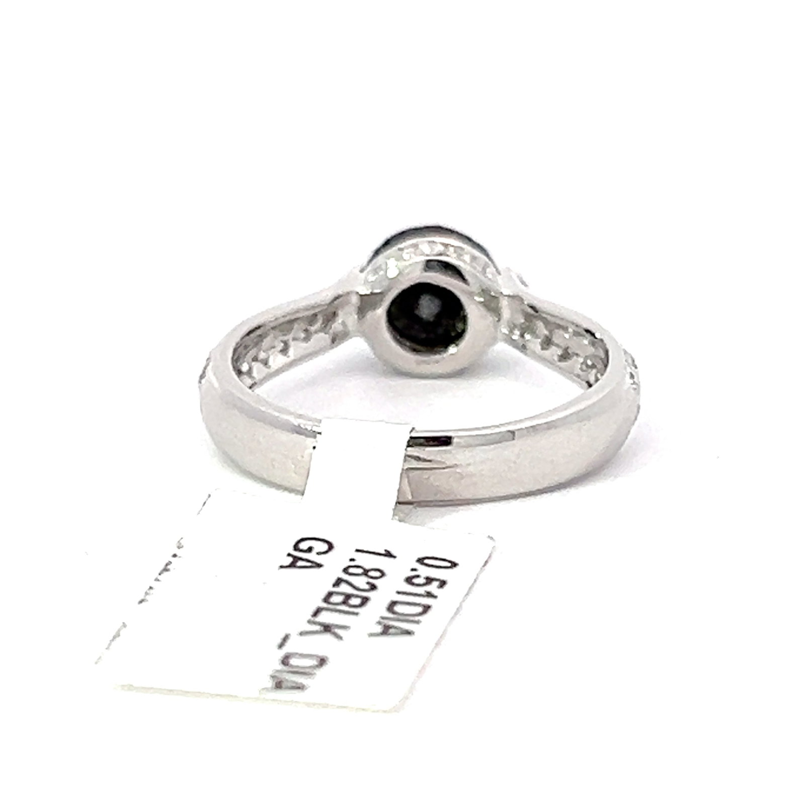 18K GOLD AND BLACK DIAMOND RING WITH GGA REPORT - 5