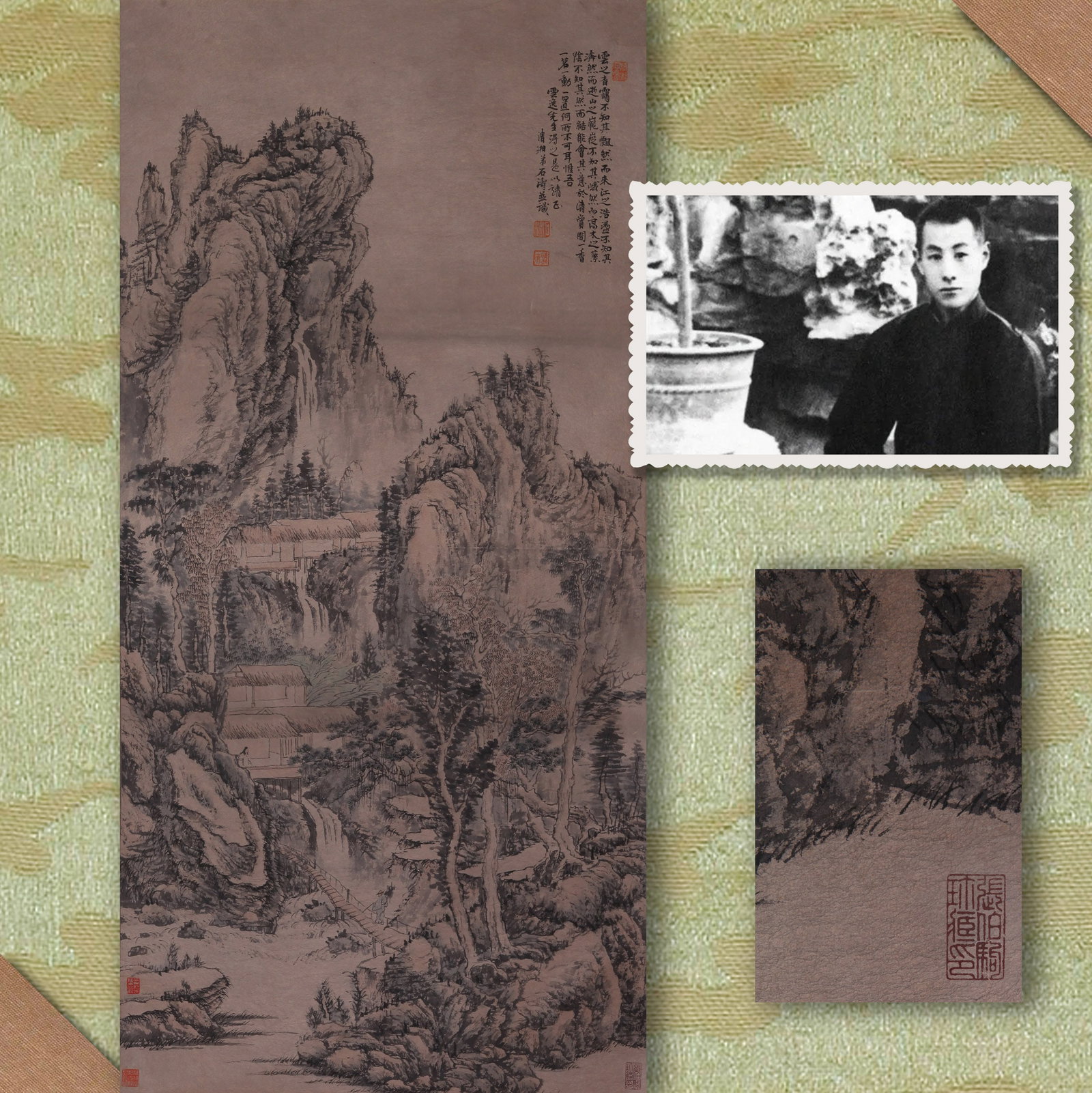 SHI TAO (SHIH-T'AO), ATTRIBUTED TO, LANDSCAPE, HANGING SCROLL (1 of 13)