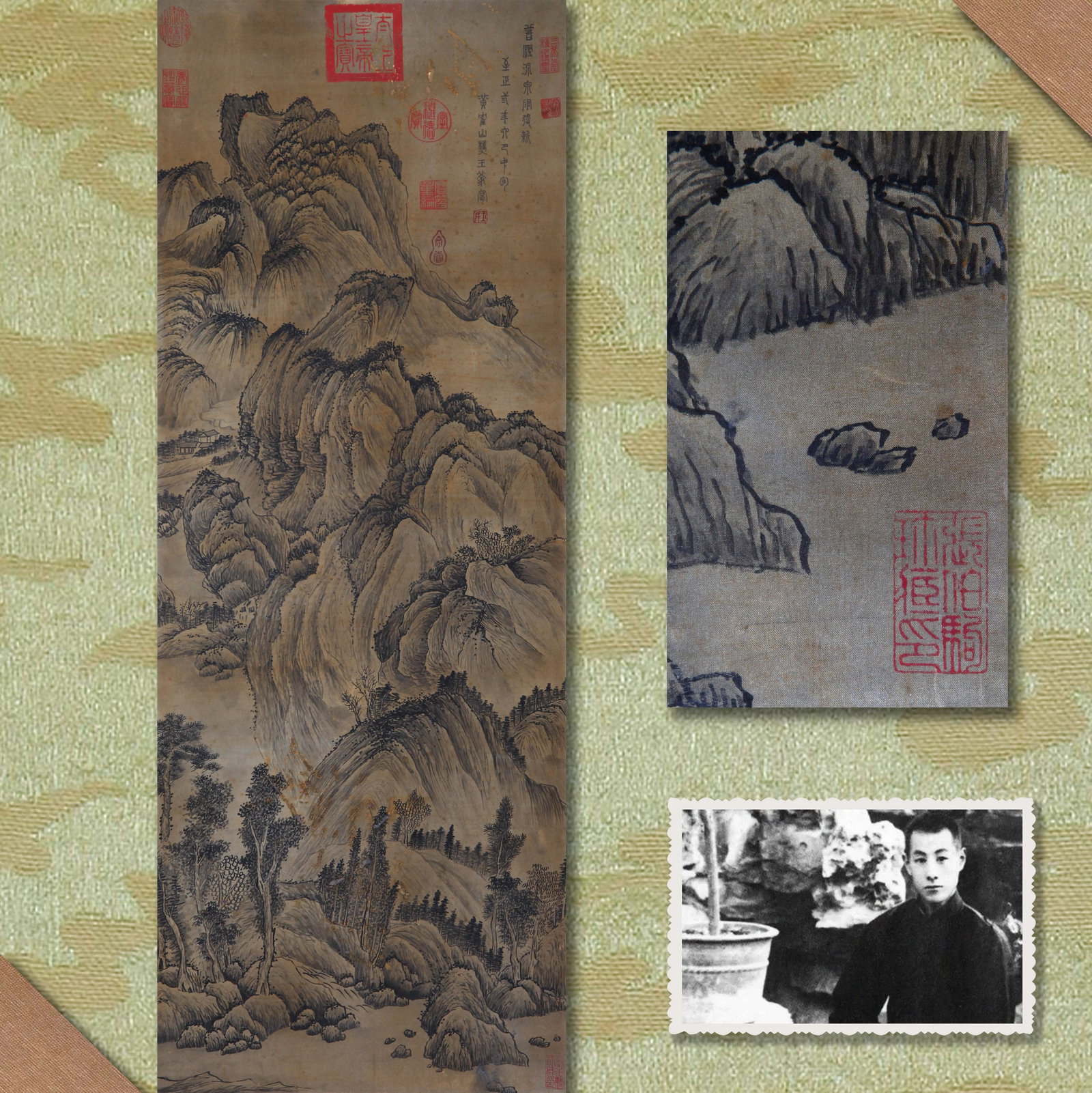WANG MENG (WANG MENG), ATTRIBUTED TO, LANDSCAPE, HANGING SCROLL (1 of 9)