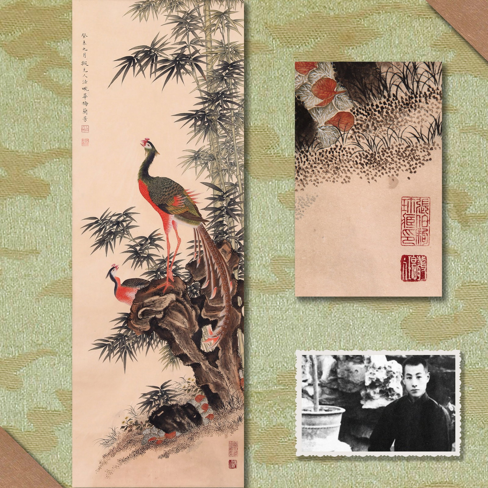 MEI LANFANG (MEI LAN-FANG), ATTRIBUTED TO, PHOENIXES, HANGING SCROLL (1 of 11)